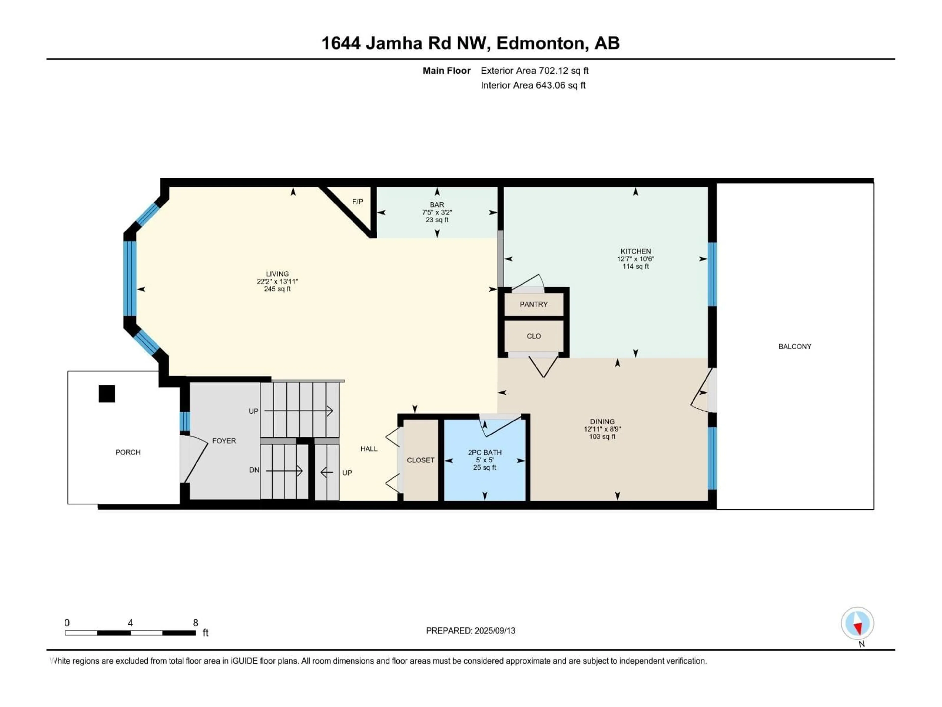 Floor plan for 1644 JAMHA RD, Edmonton Alberta T6L6V7