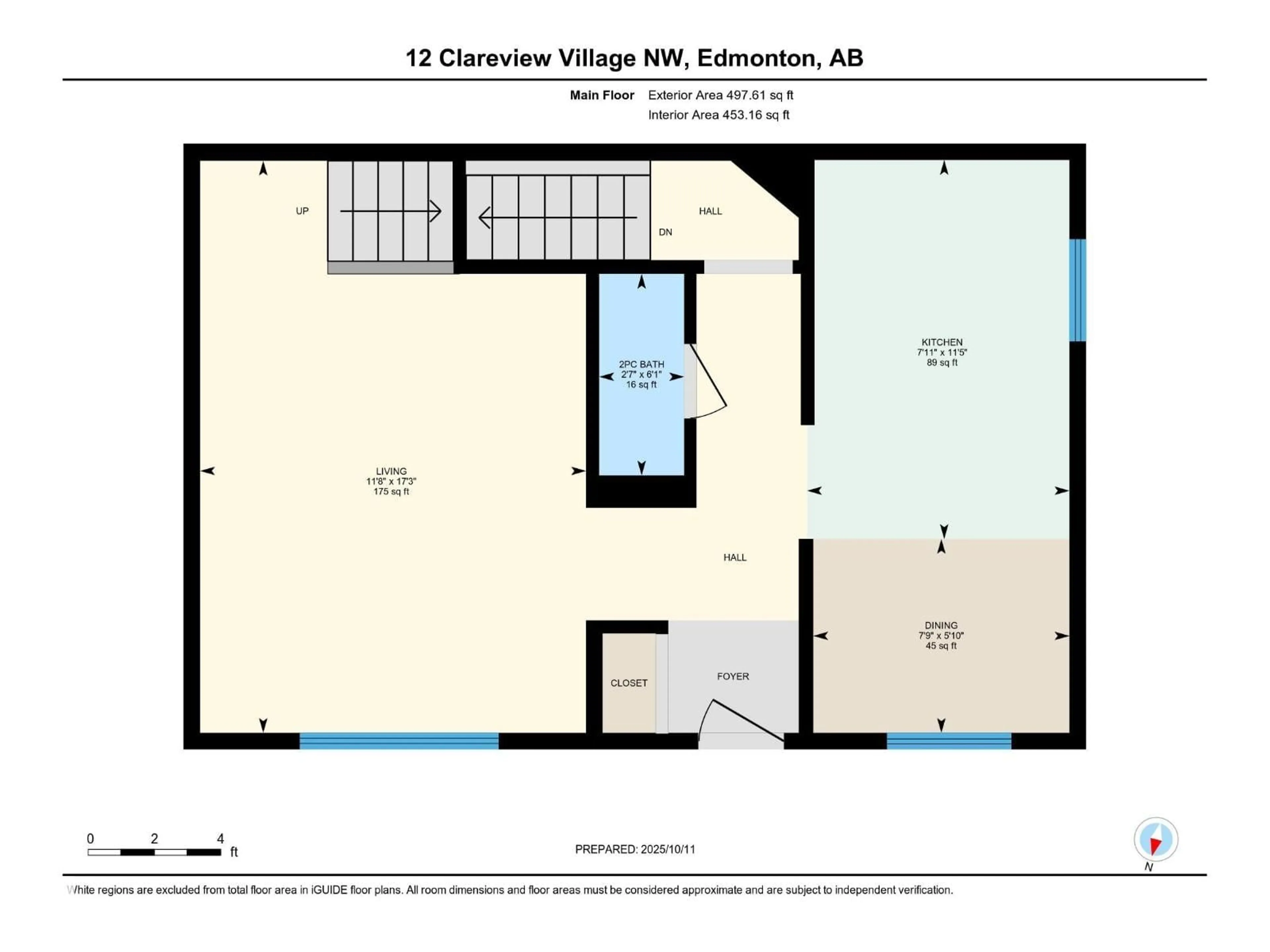 Floor plan for NW - 12G CLAREVIEW VG, Edmonton Alberta T5A3P2