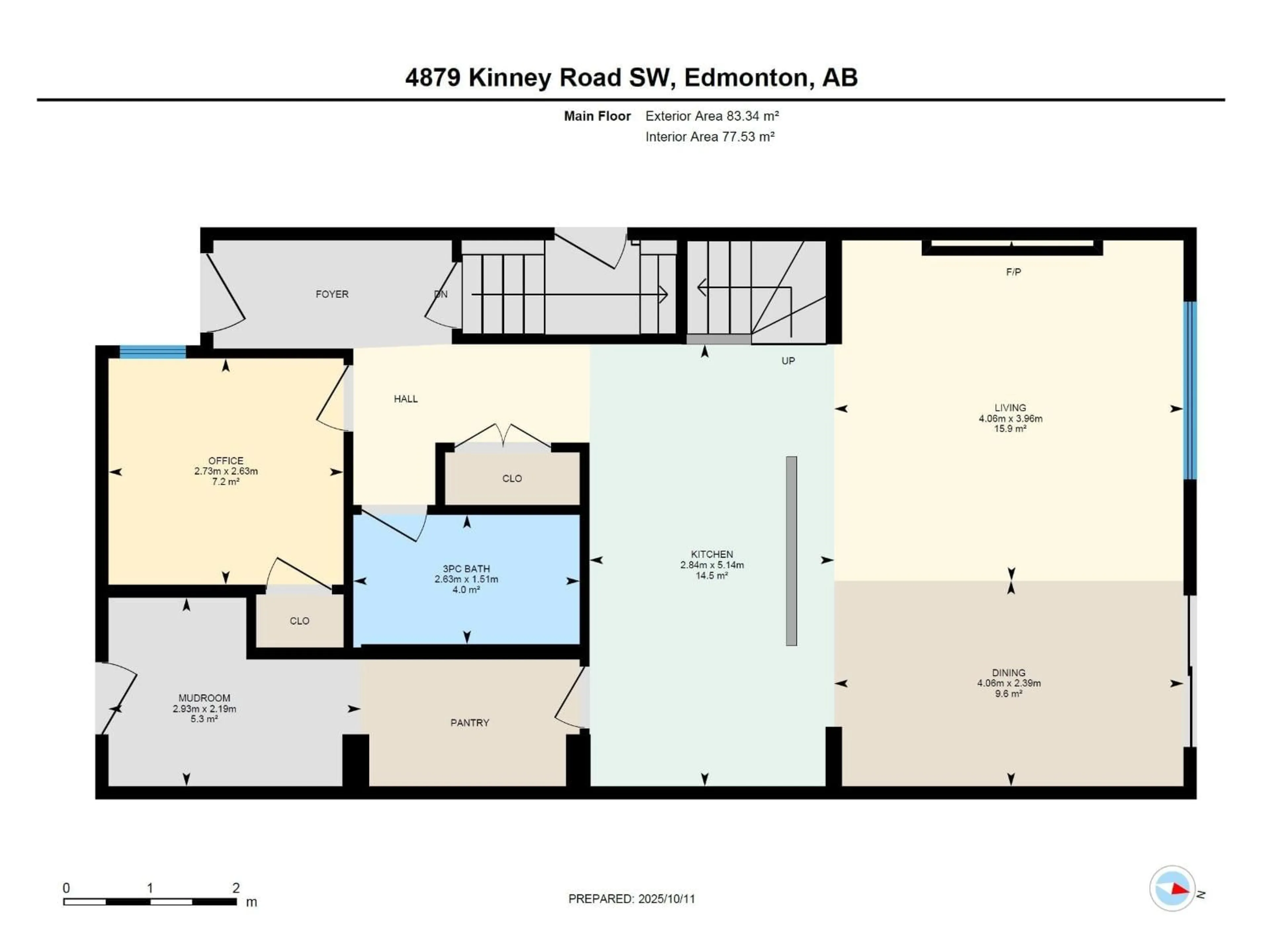 Floor plan for 4879 KINNEY RD, Edmonton Alberta T6W5G3