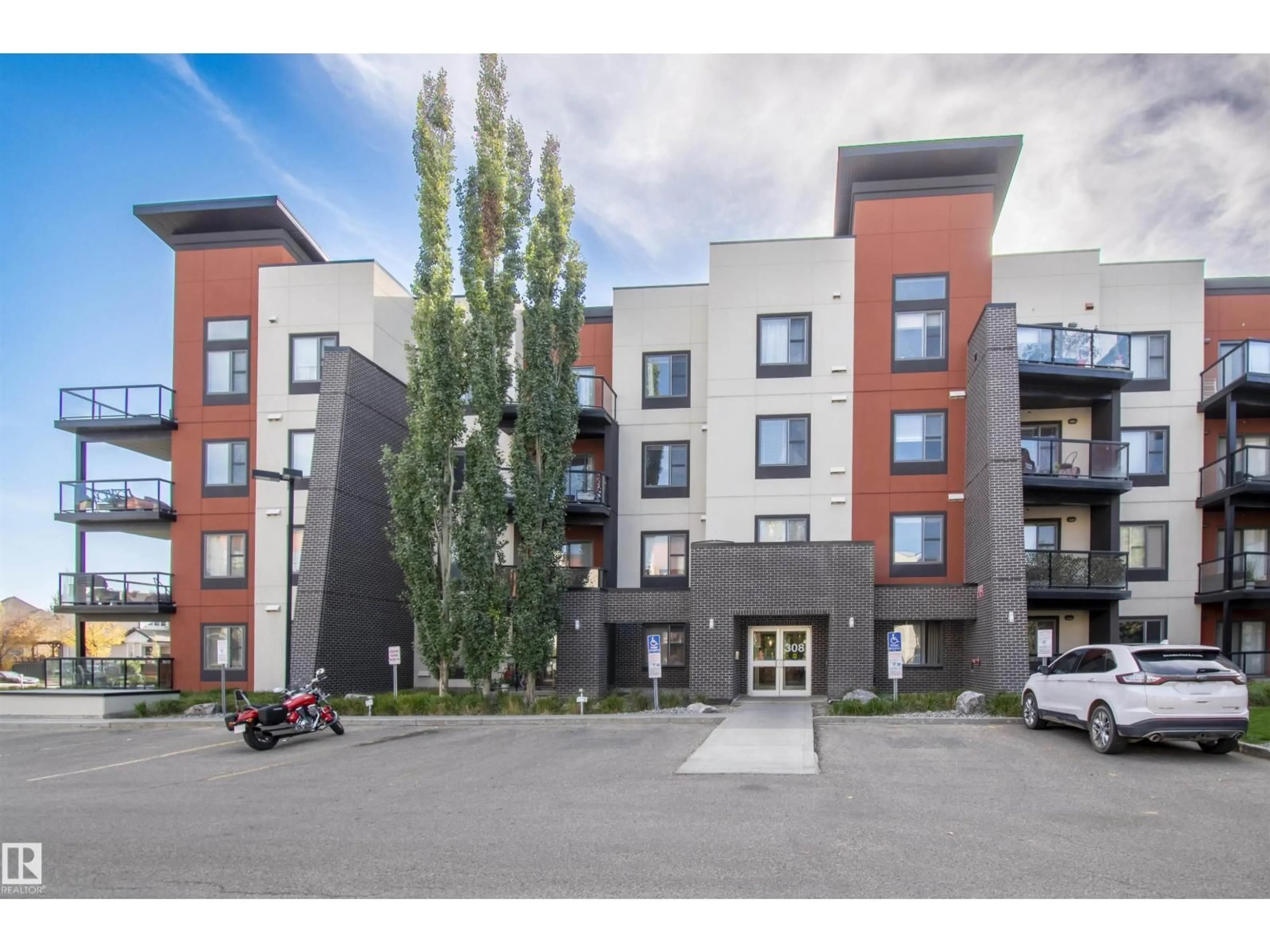 A pic from outside/outdoor area/front of a property/back of a property/a pic from drone, street for 308 - 335 AMBLESIDE LI, Edmonton Alberta T6W0V3