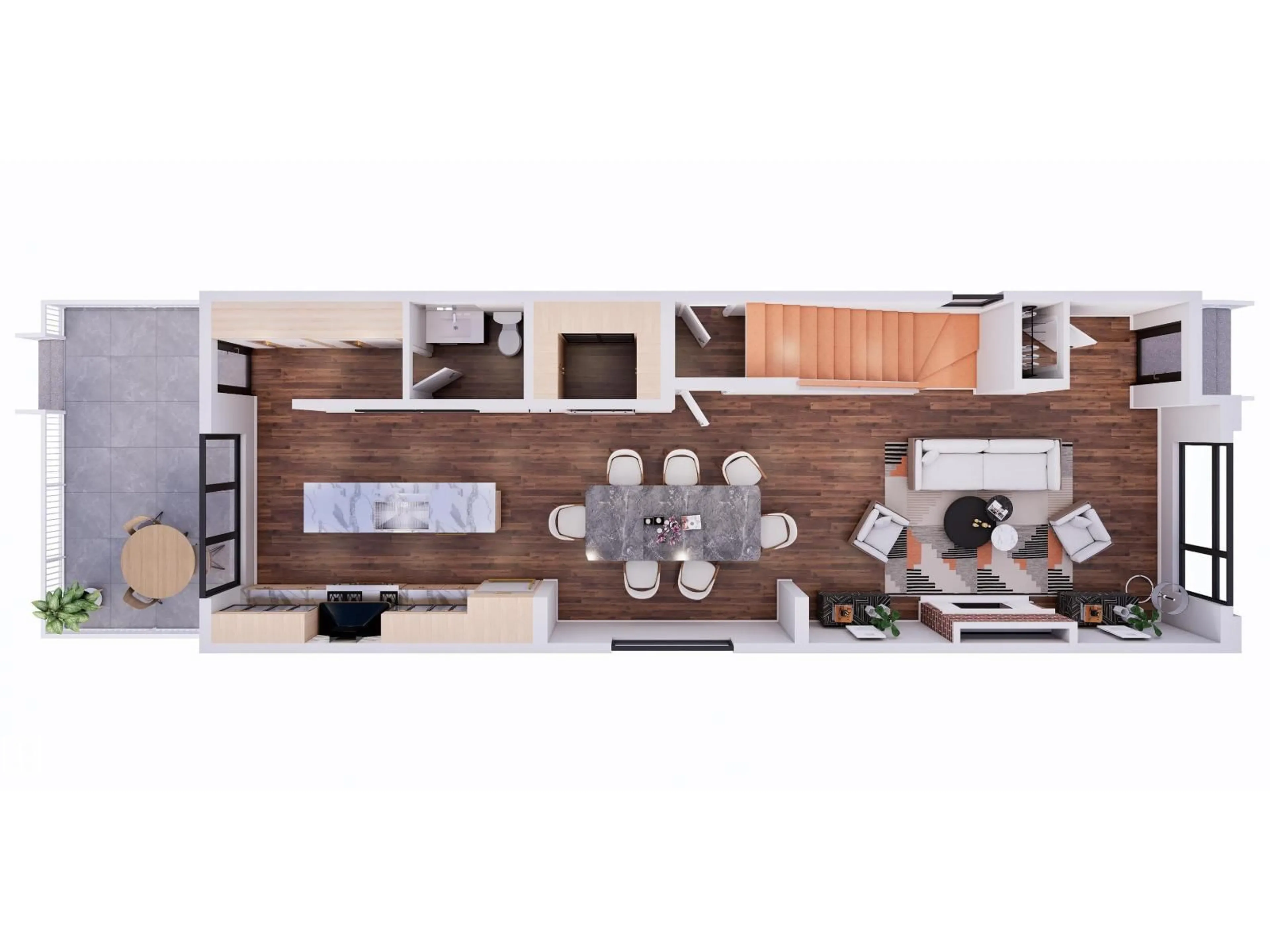 Open concept kitchen, wood/laminate floor for NW - 9635 85 ST, Edmonton Alberta T6C3E3