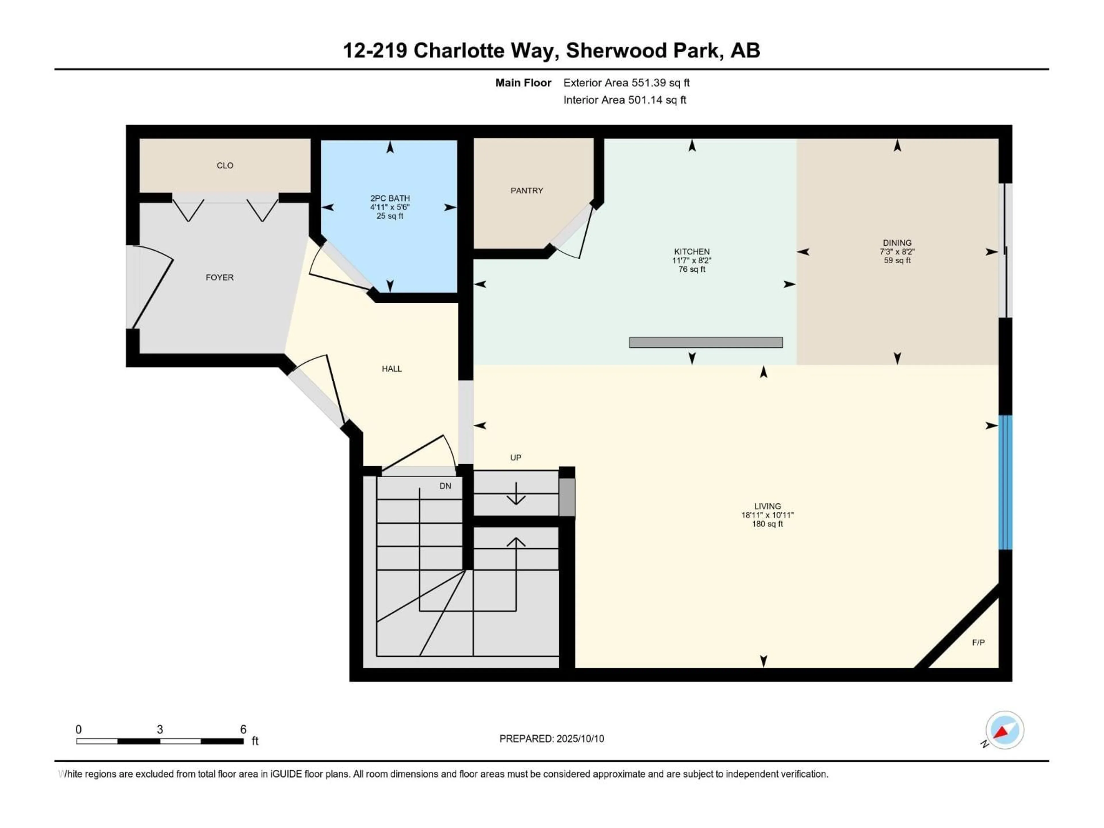 Floor plan for 219 - 12 CHARLOTTE WY, Sherwood Park Alberta T8H0T3