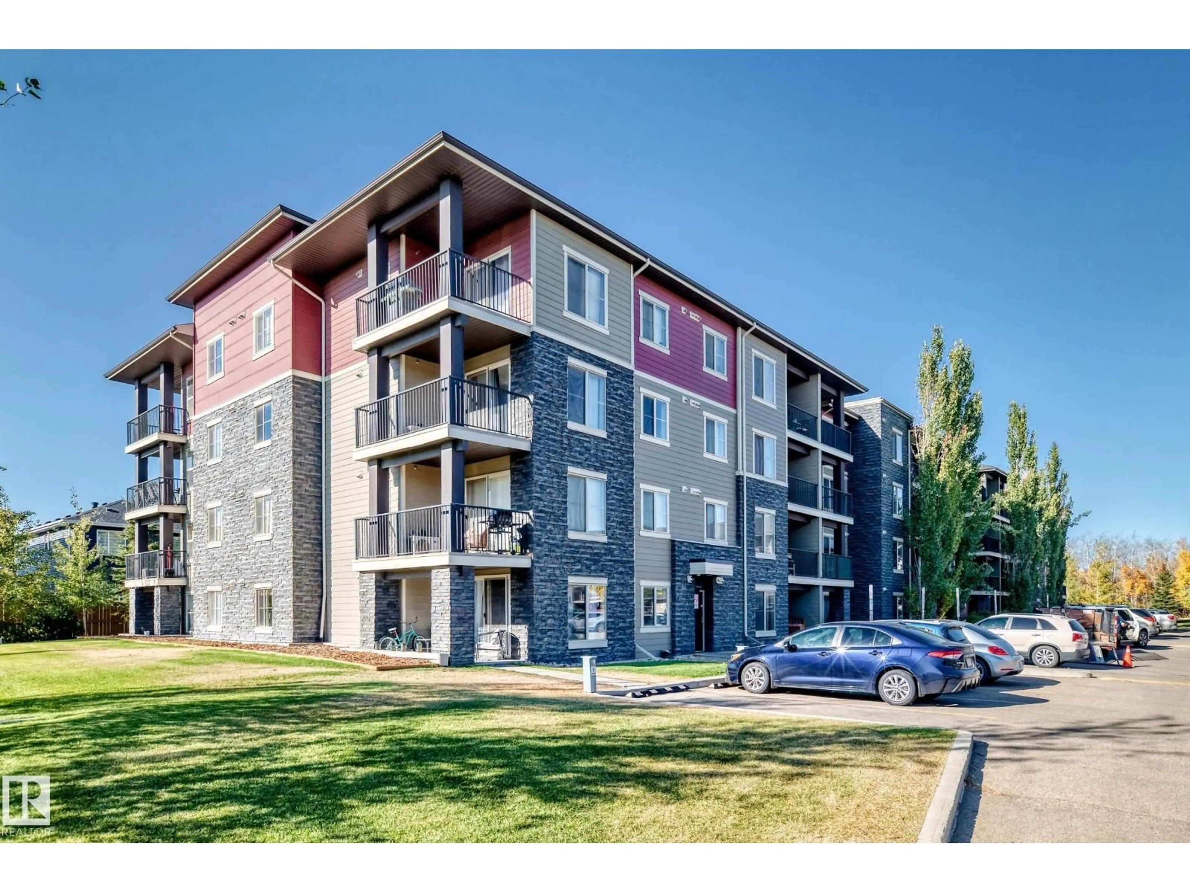 A pic from outside/outdoor area/front of a property/back of a property/a pic from drone, building for #406 - 1060 MCCONACHIE BV, Edmonton Alberta T5Y0W9