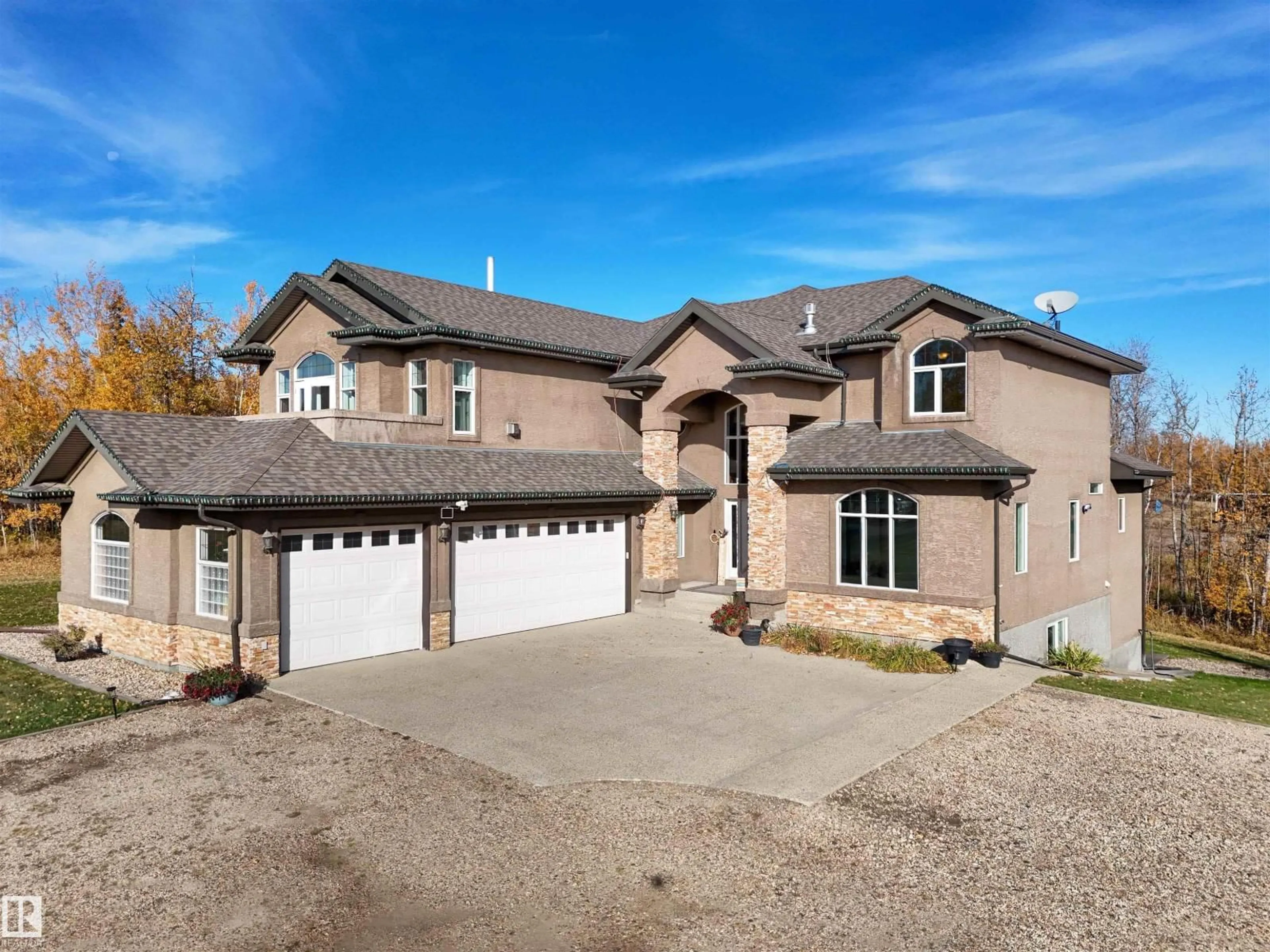 Home with brick exterior material, street for 302 49119 RGE RD 73, Rural Brazeau County Alberta T7A0B9