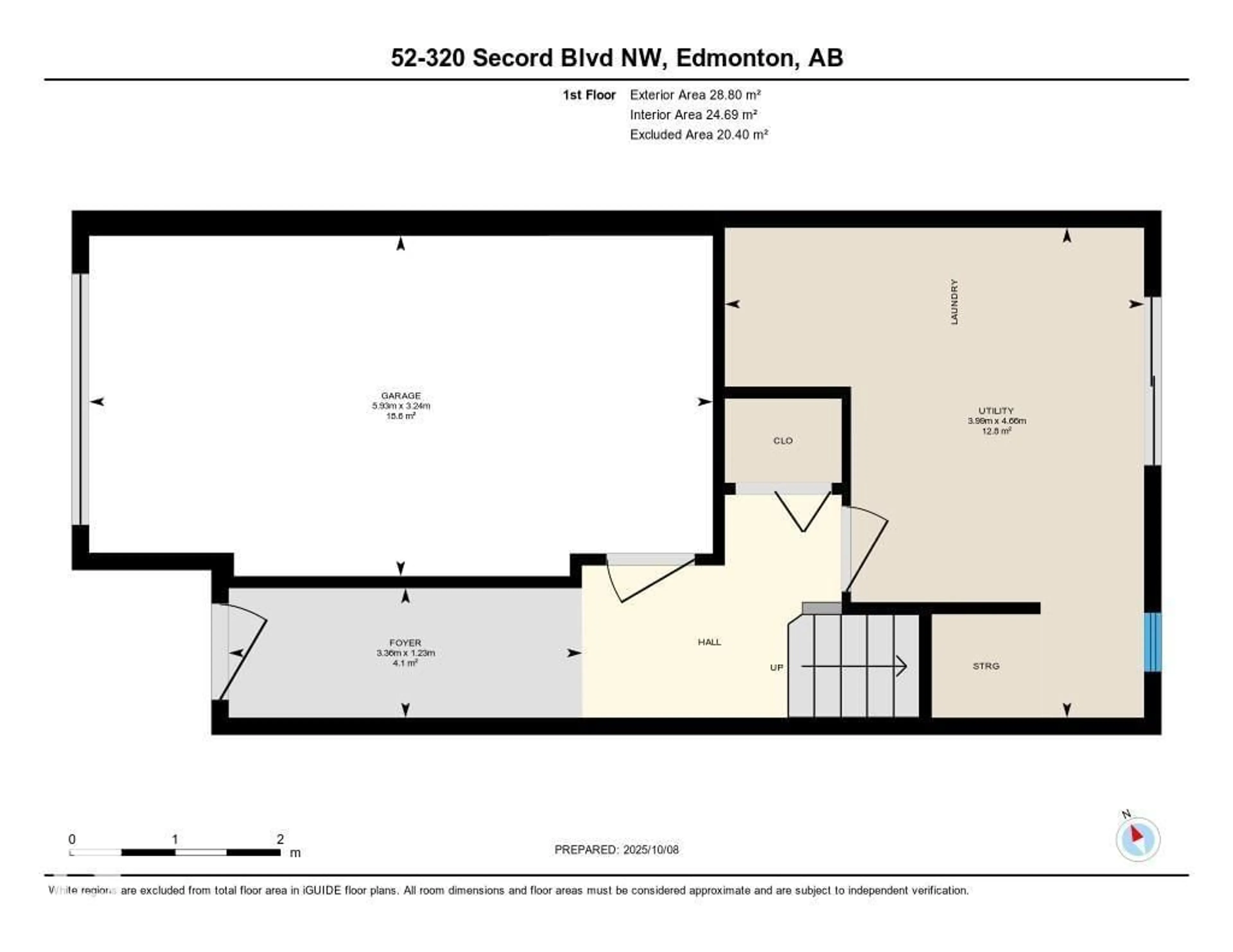 Floor plan for 320 - 52 SECORD BV, Edmonton Alberta T5T7E8