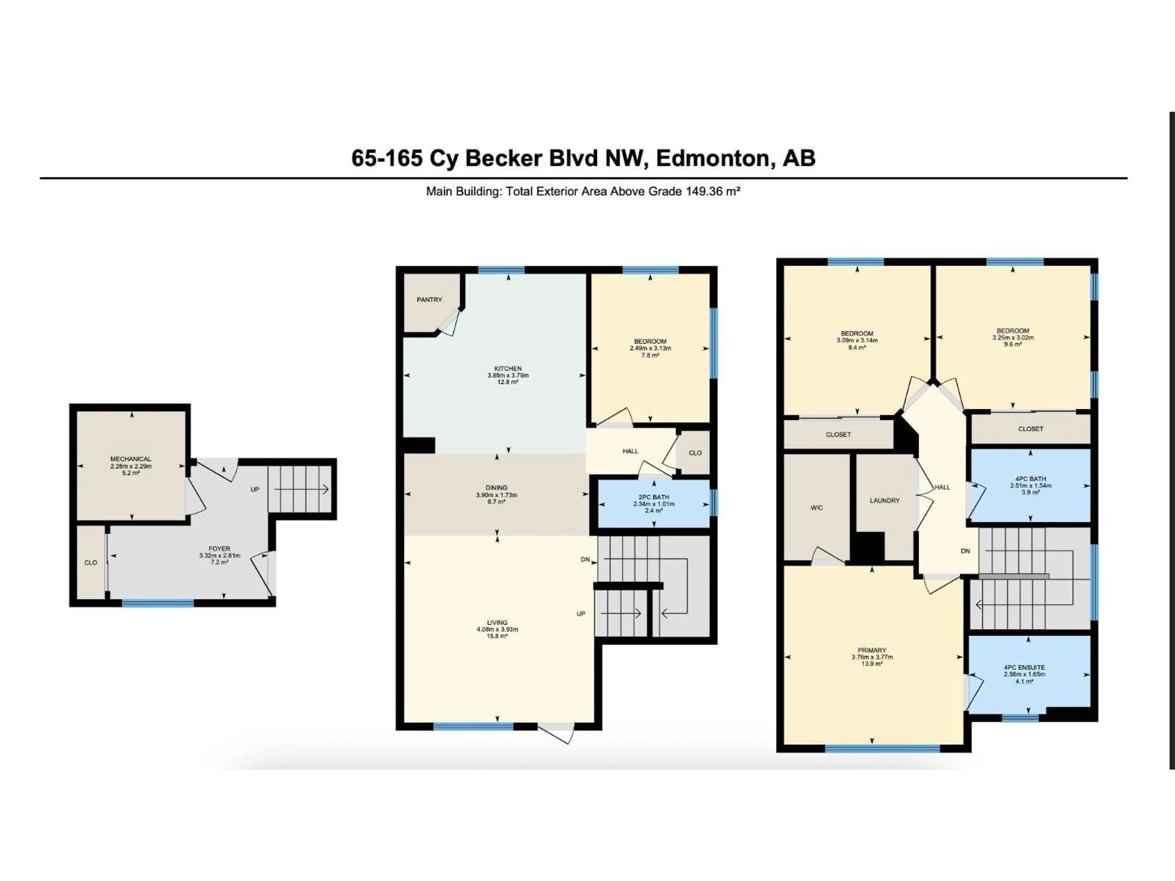 Floor plan for #65 - 165 CY BECKER BV, Edmonton Alberta T5Y3R4