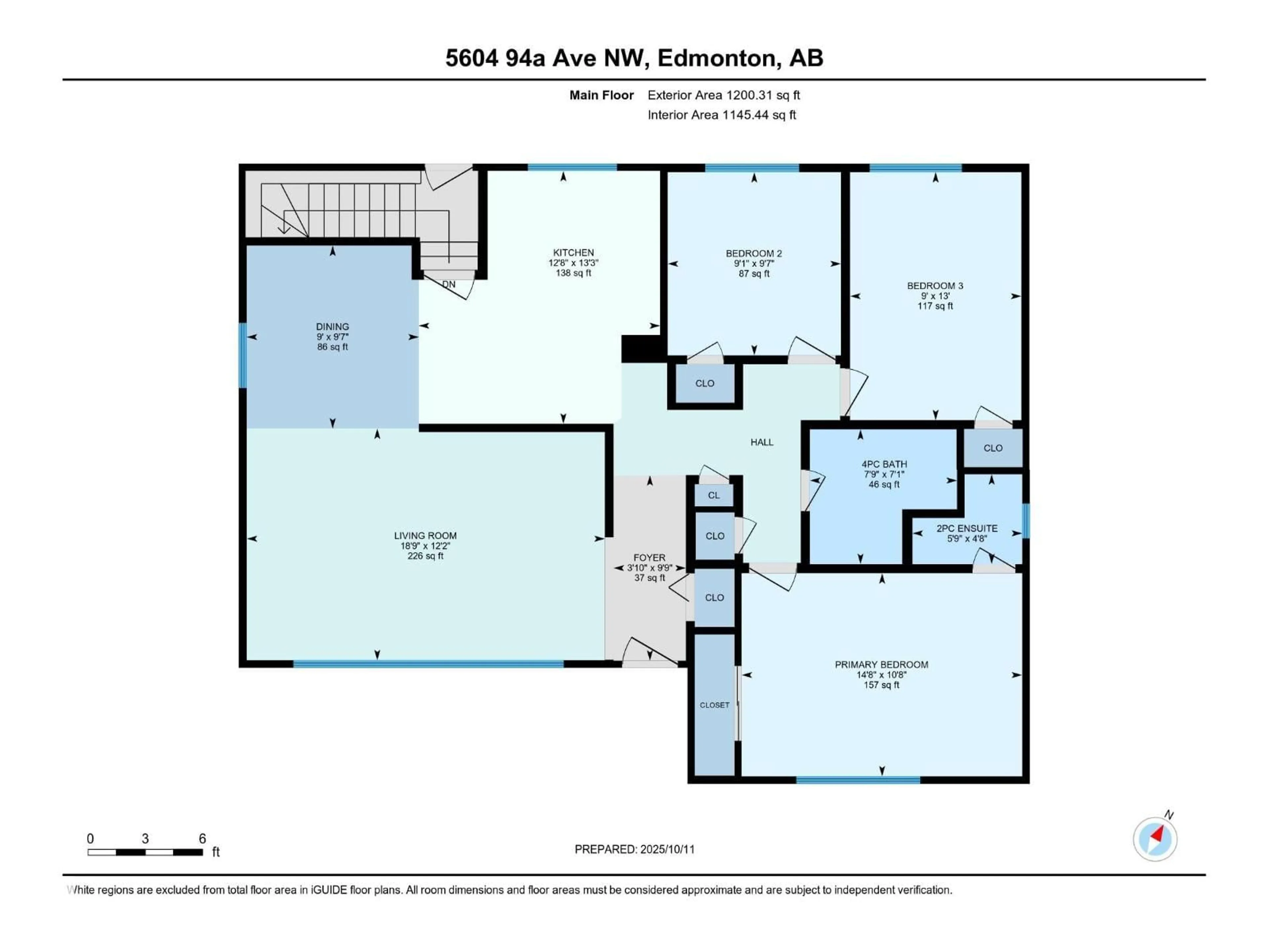 Floor plan for 5604 94A AV, Edmonton Alberta T6B0Y5