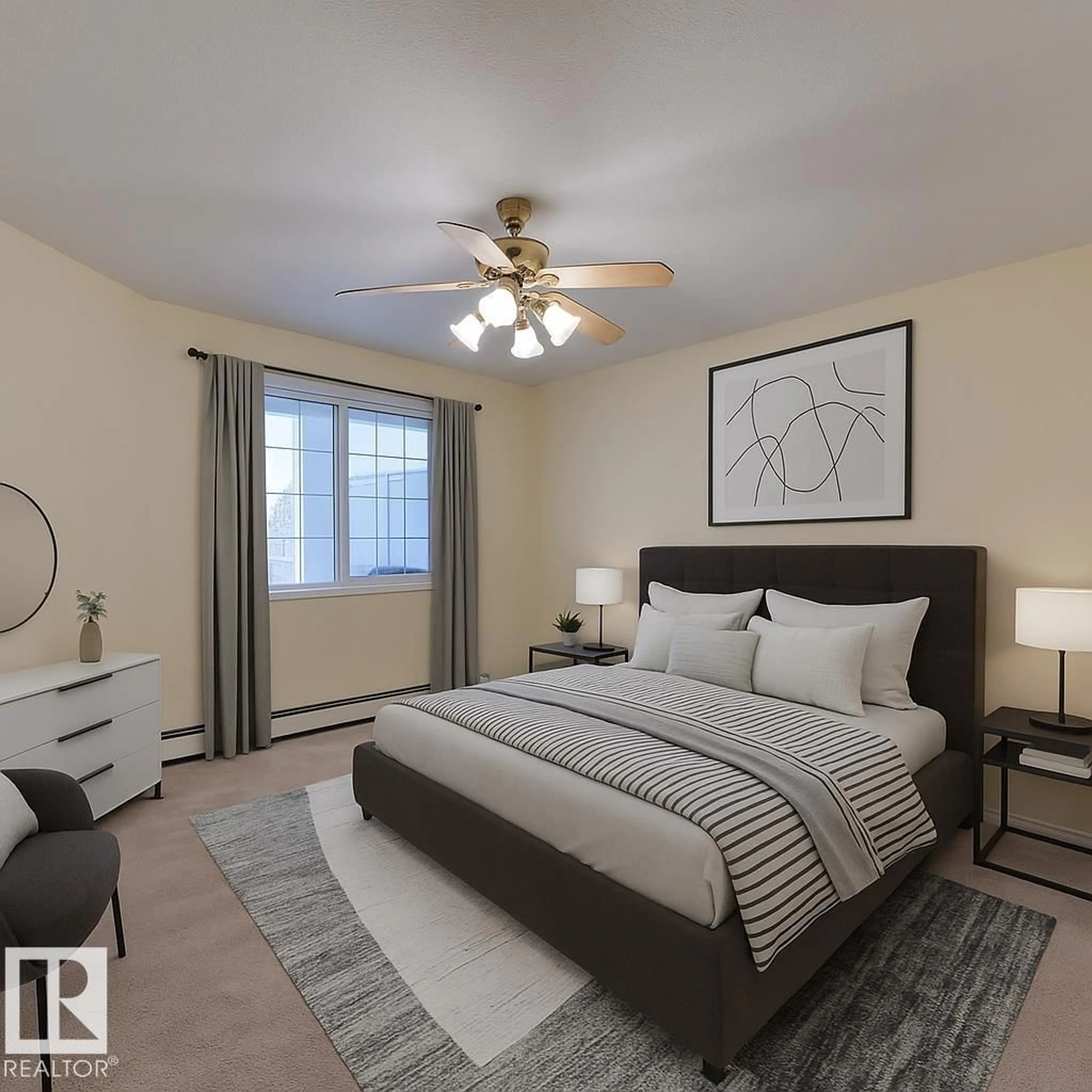 Bedroom with bed, carpet floor for #315 - 2741 55 ST, Edmonton Alberta T6L7G7