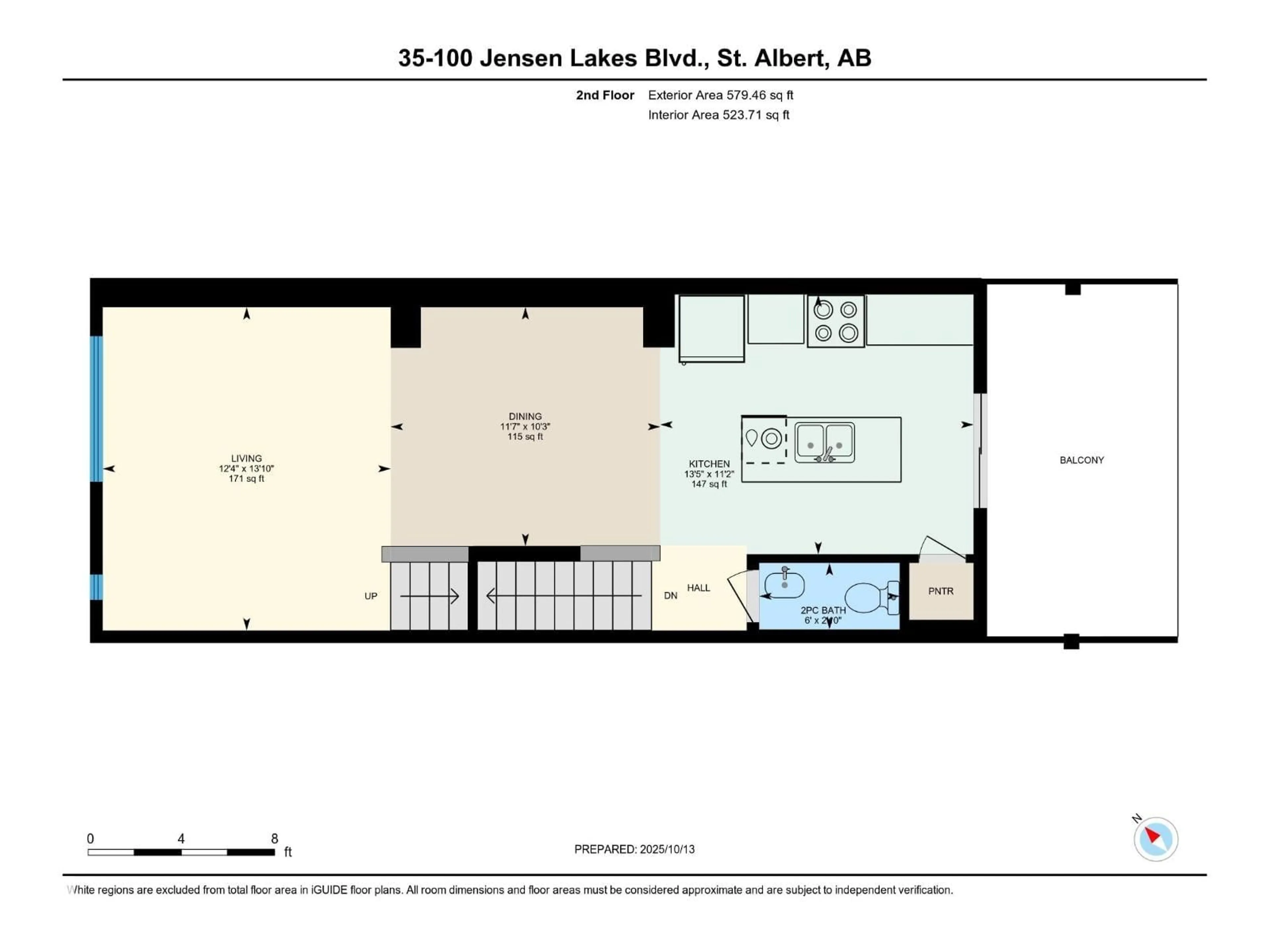 Floor plan for 35 100 JENSEN LAKES BV, St. Albert Alberta T8N7K9