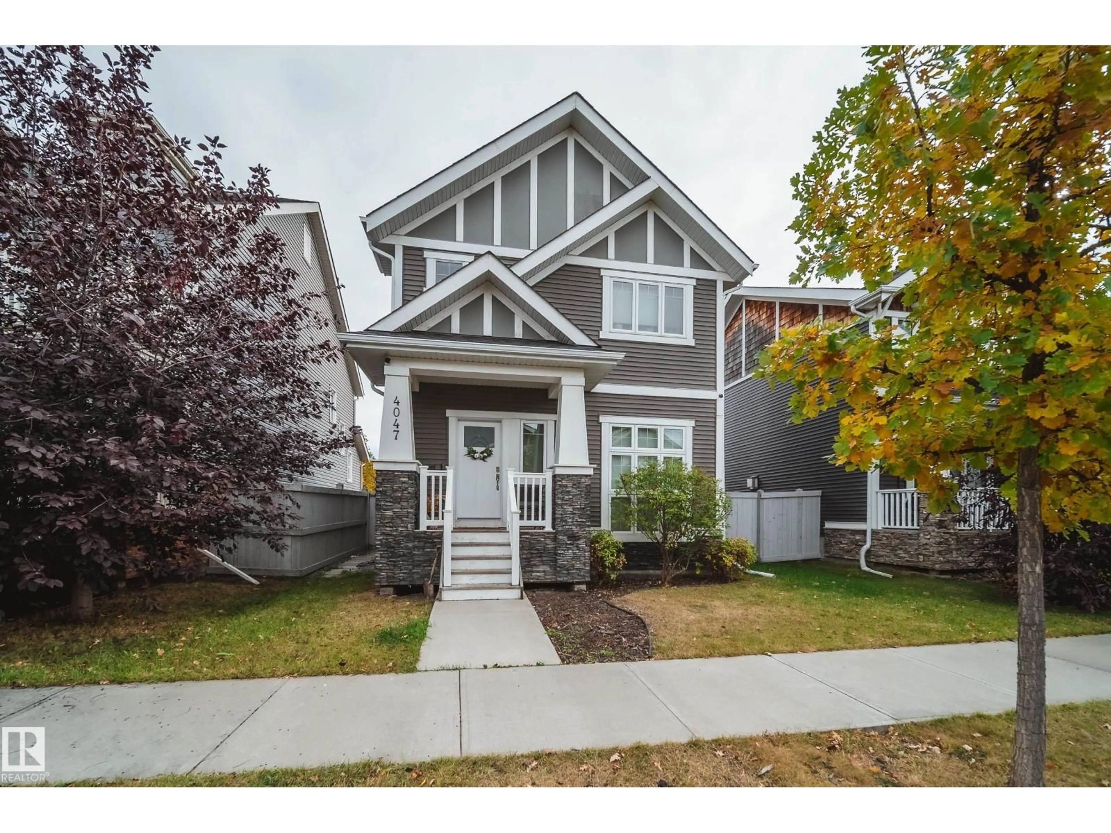 Home with vinyl exterior material, street for 4047 MORRISON WY, Edmonton Alberta T5E6S7