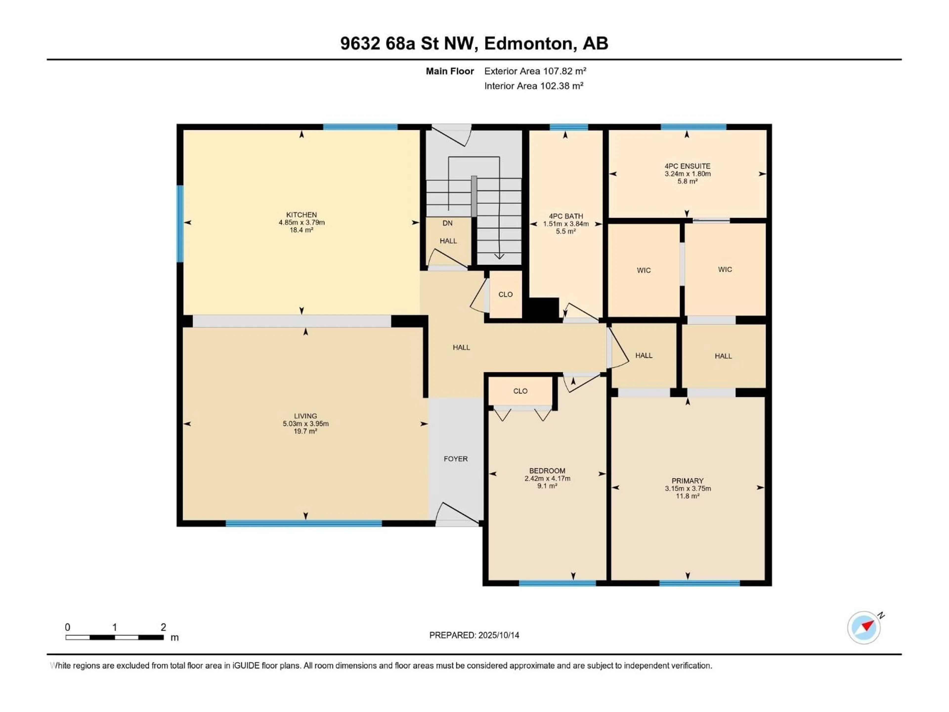 Floor plan for 9632 68A ST, Edmonton Alberta T6B1V2