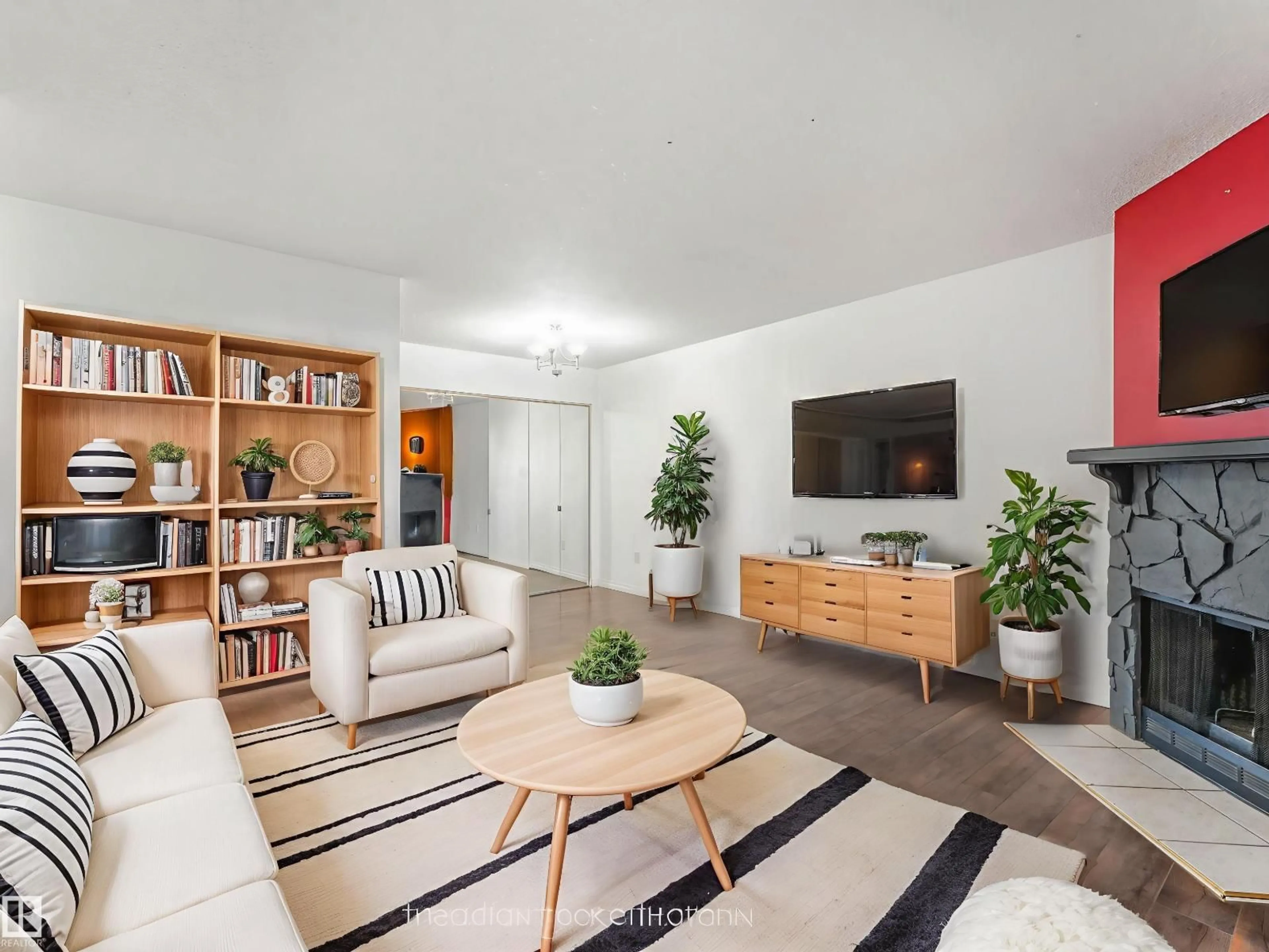 Living room with furniture, unknown for #107 - 10421 93 ST, Edmonton Alberta T5H1X5