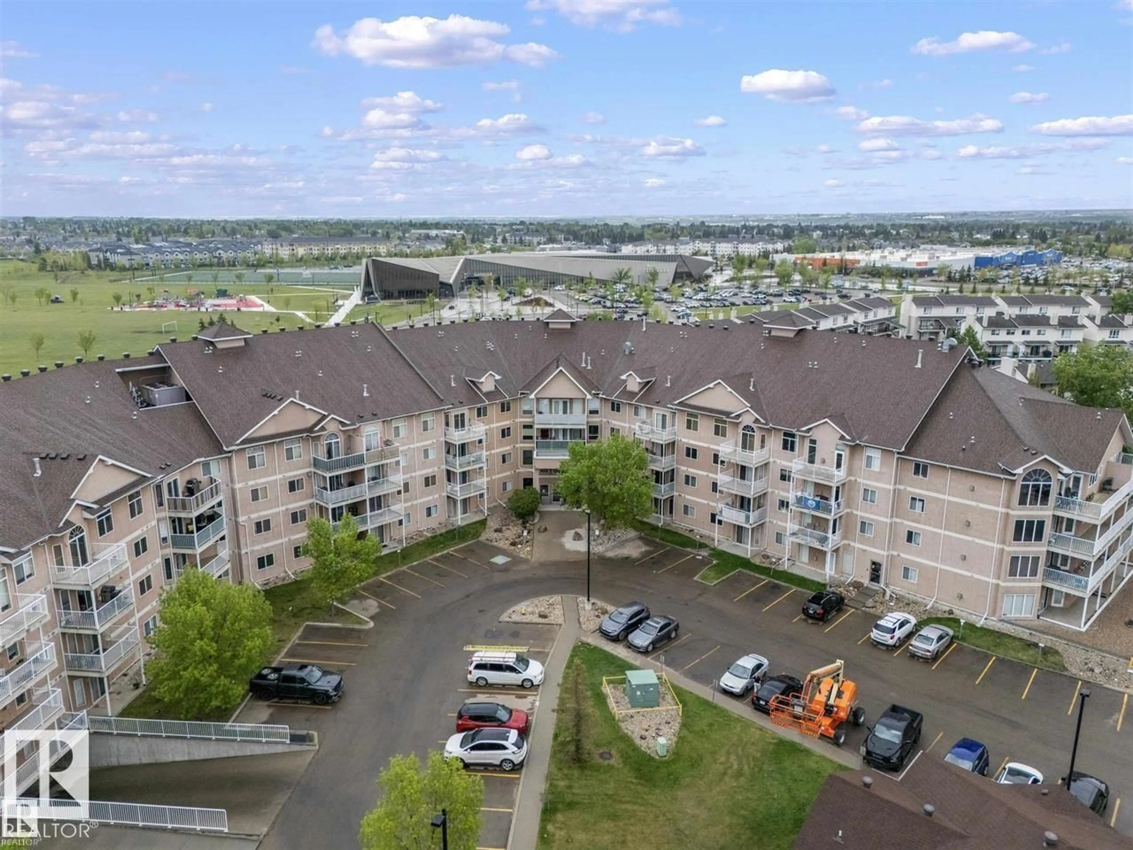 A pic from outside/outdoor area/front of a property/back of a property/a pic from drone, unknown for 310 - 4312 139 AV, Edmonton Alberta T5Y3J4