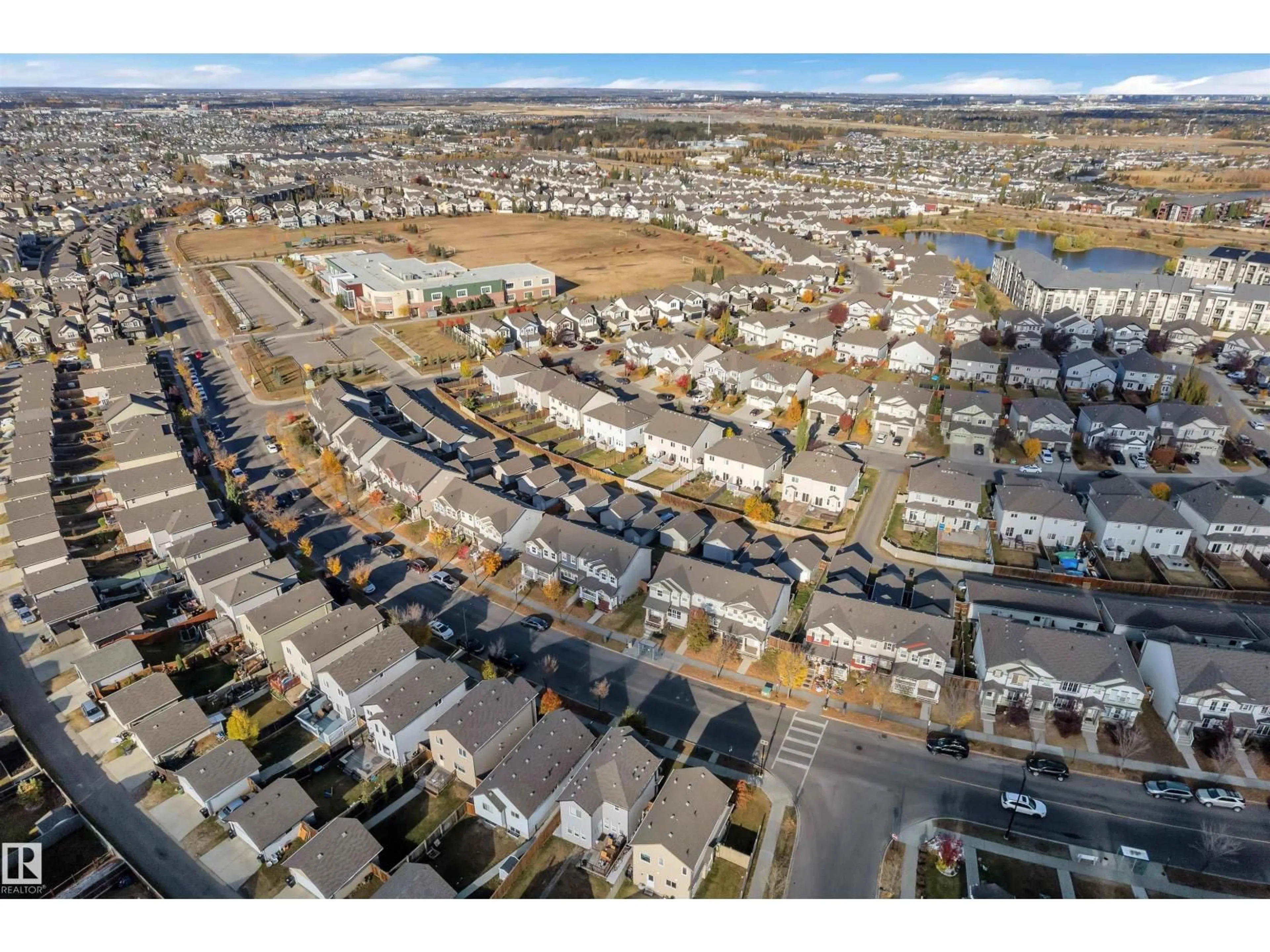 A pic from outside/outdoor area/front of a property/back of a property/a pic from drone, street for 410 WATT BV, Edmonton Alberta T6X1R1