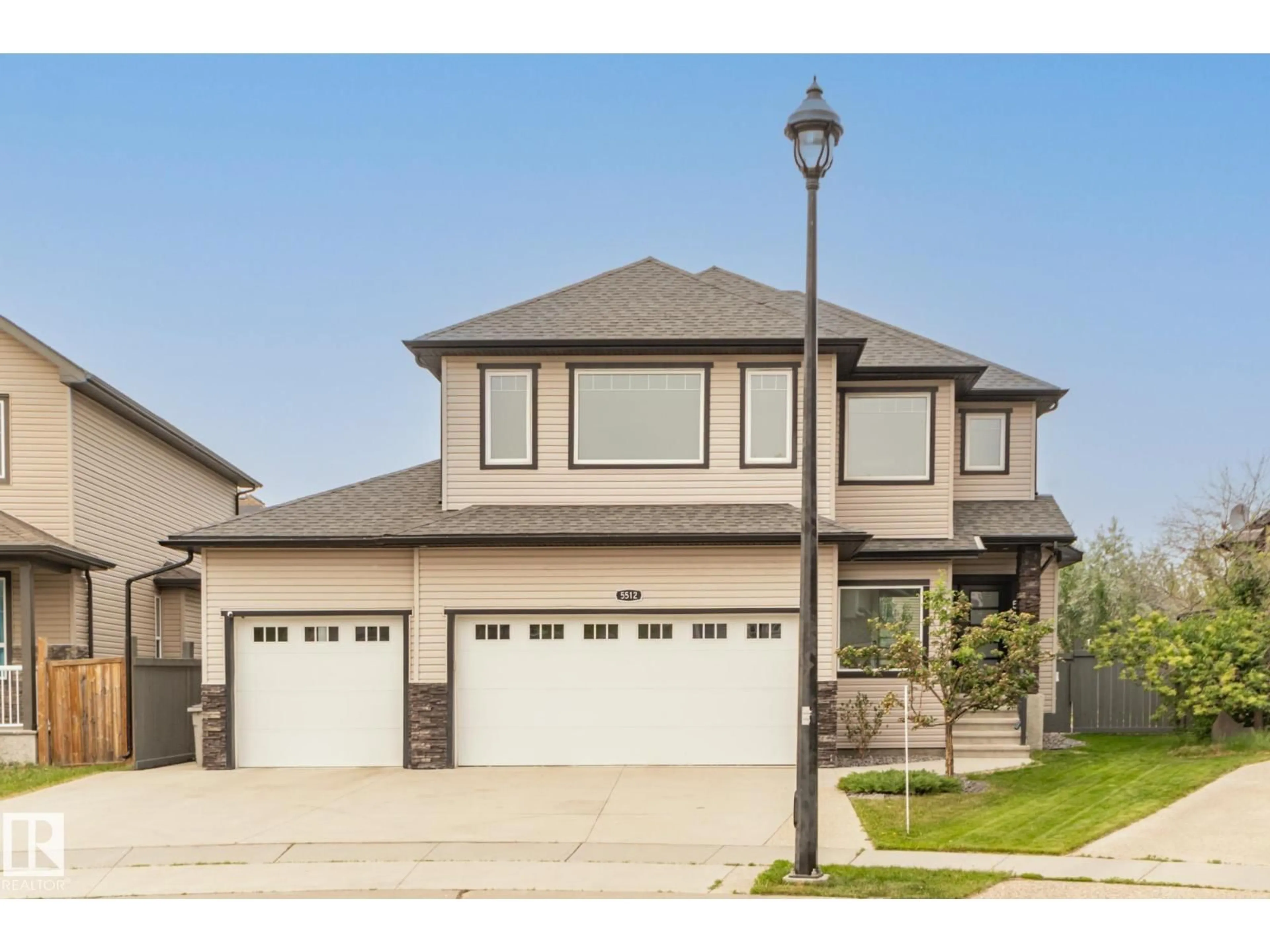 Home with vinyl exterior material, street for 5512 ETOILE CO, Beaumont Alberta T4X0E2