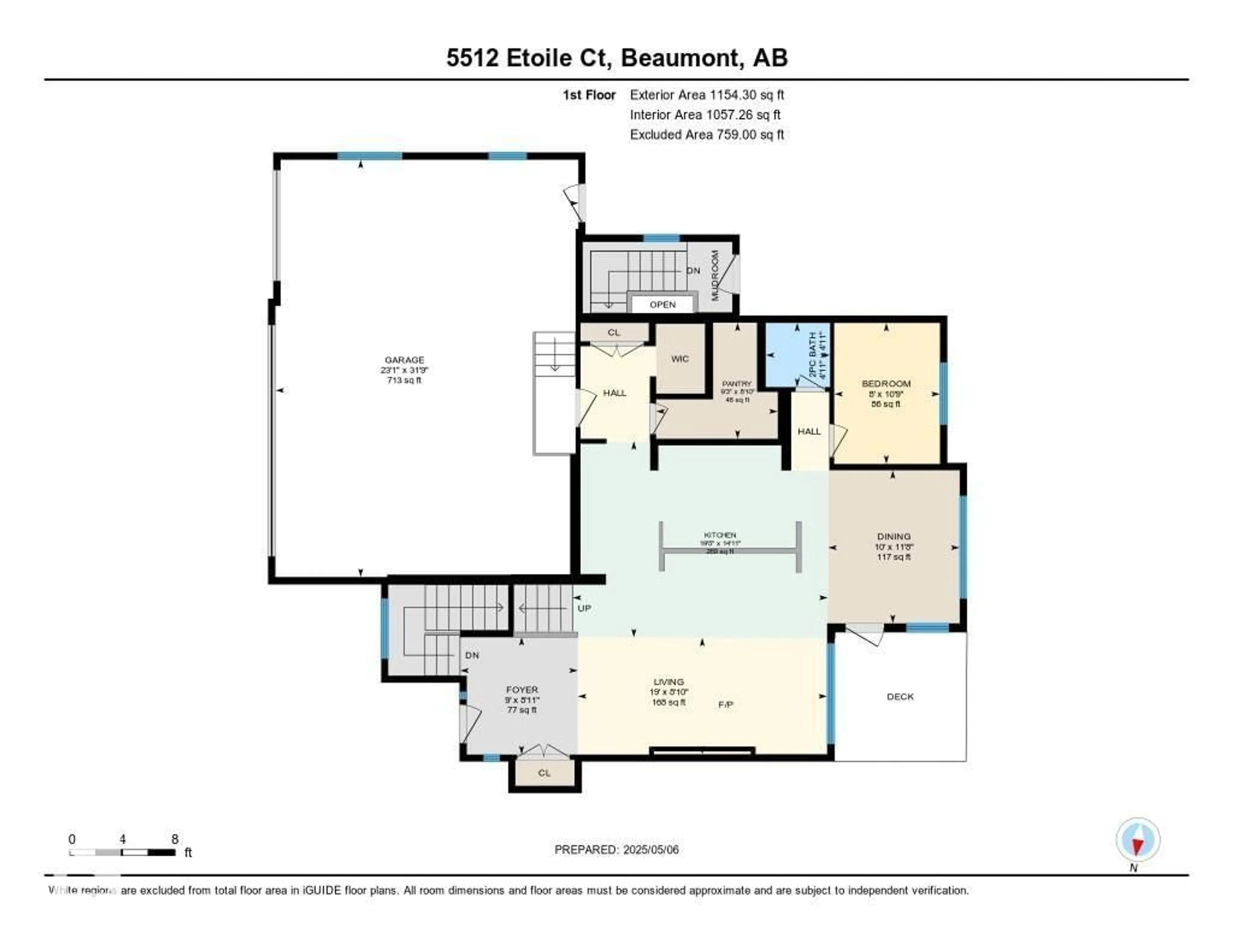 Floor plan for 5512 ETOILE CO, Beaumont Alberta T4X0E2