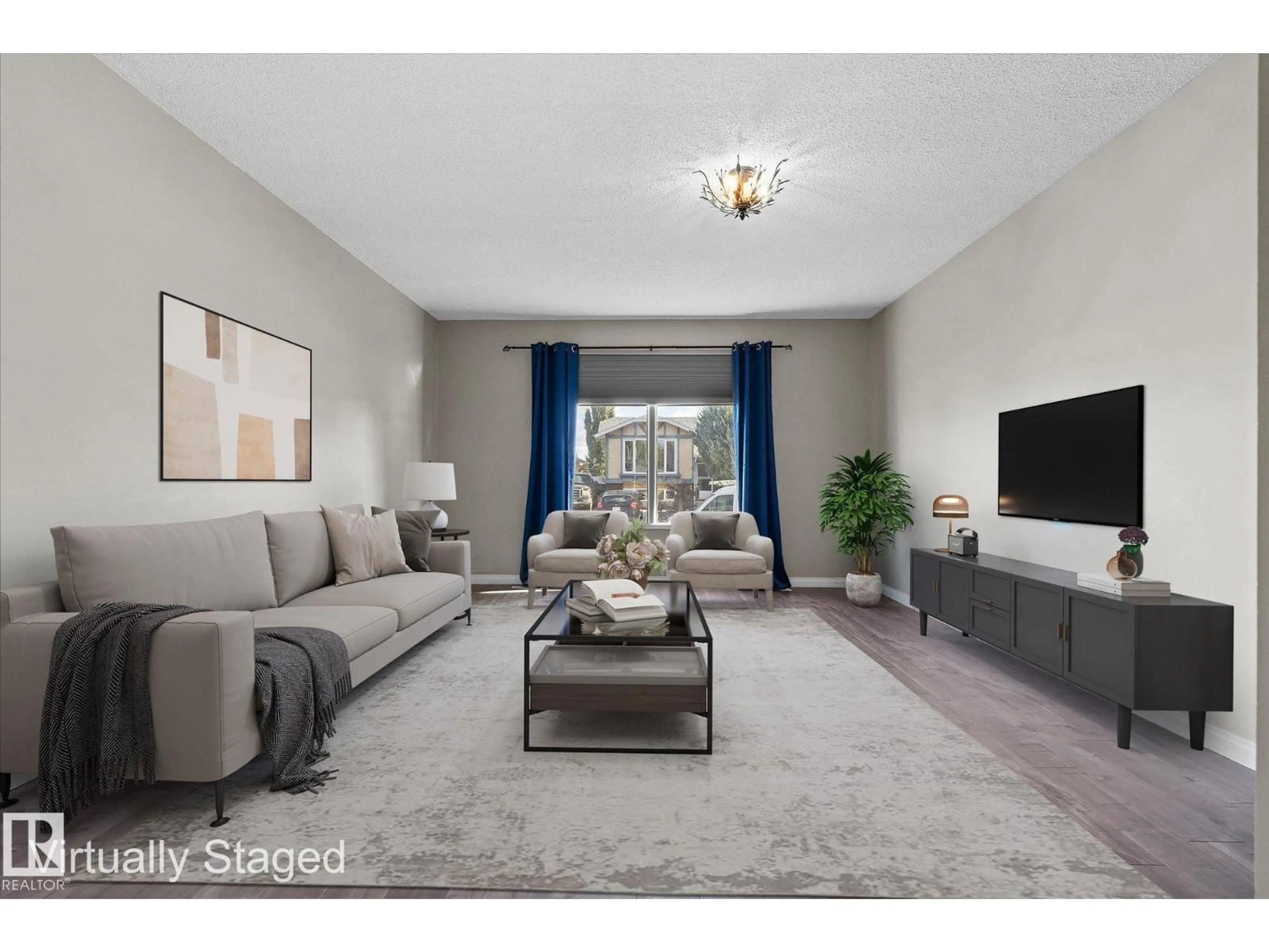 Living room with furniture, carpet floor for 33 WESTGLEN CR, Spruce Grove Alberta T7X1W1