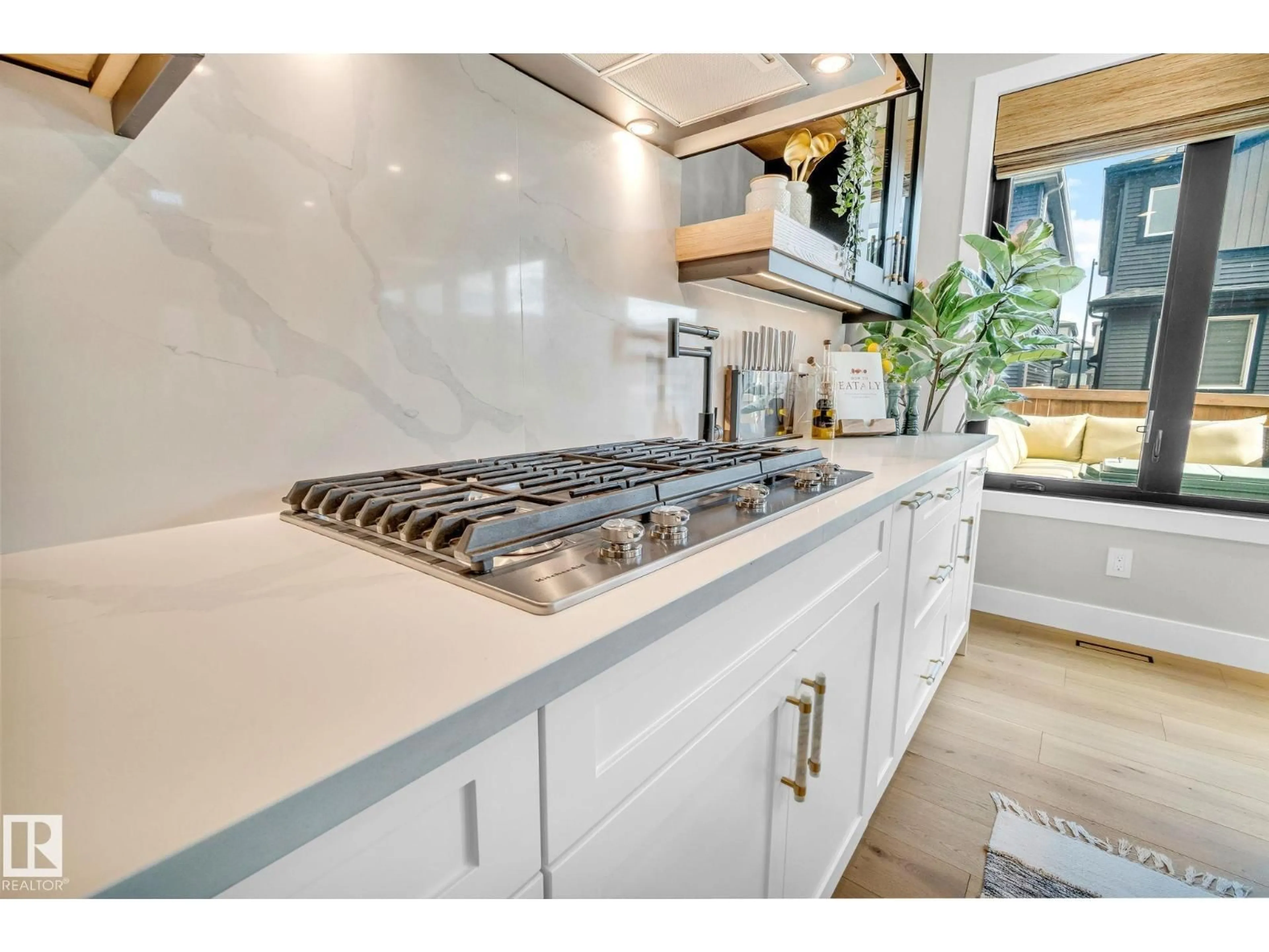 Contemporary kitchen, ceramic/tile floor for 5548 KOOTOOK DR, Edmonton Alberta T6W4W1