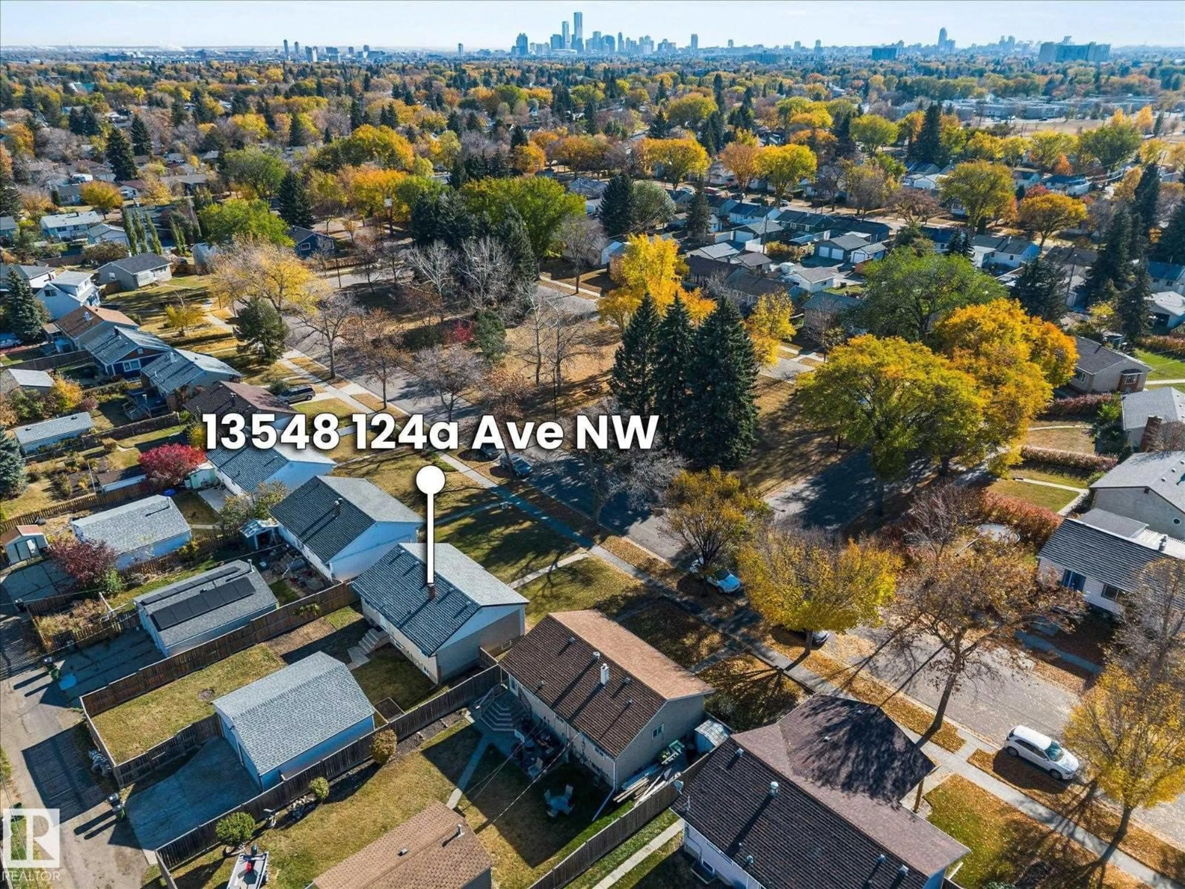 A pic from outside/outdoor area/front of a property/back of a property/a pic from drone, unknown for 13548 124A AV, Edmonton Alberta T5L3B5