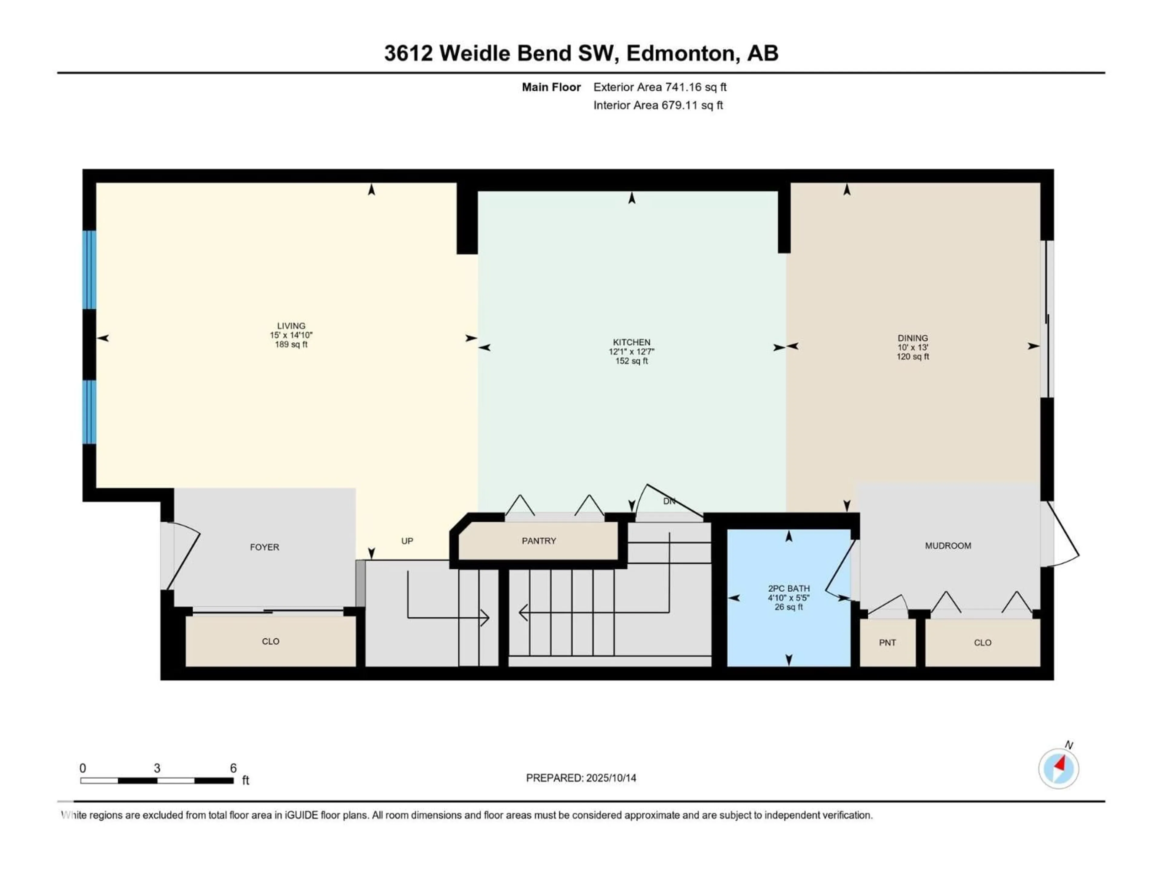 Floor plan for 3612 WEIDLE BEND SW, Edmonton Alberta T6X1A3