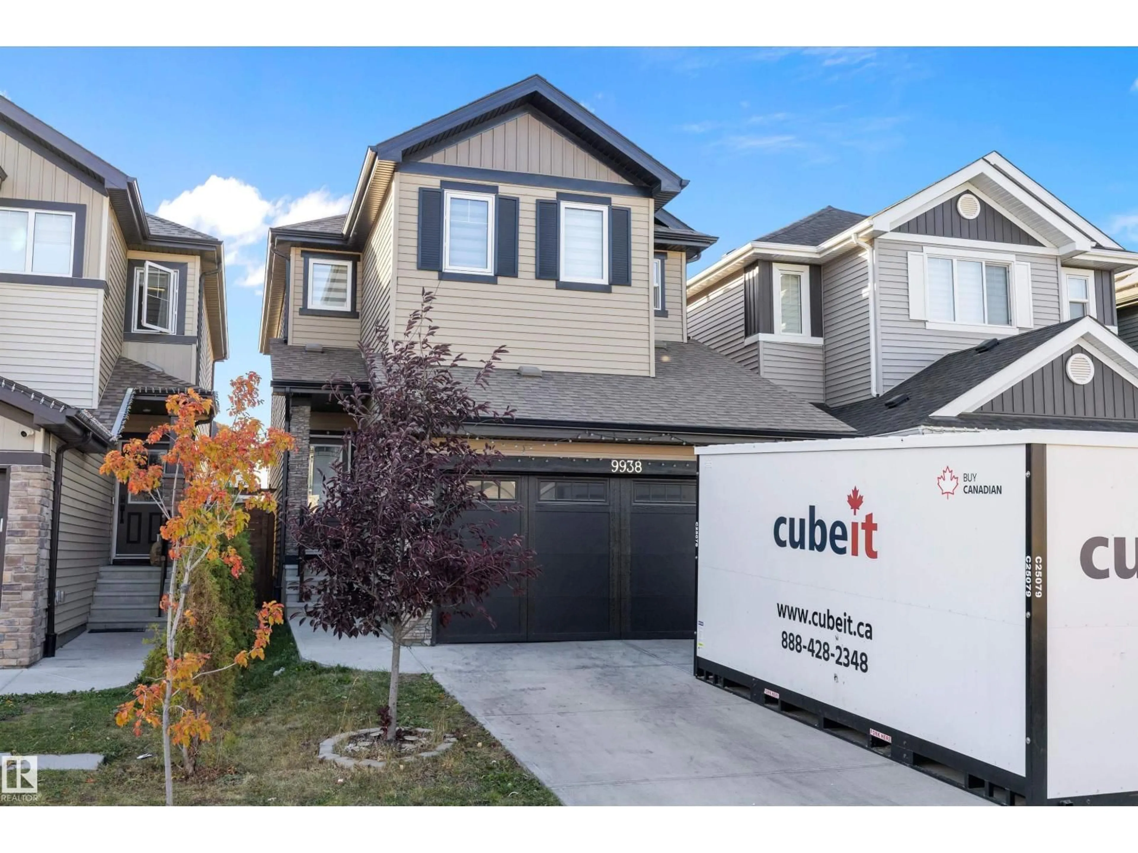 Home with vinyl exterior material, street for NW - 9938 222A ST, Edmonton Alberta T5T7L7
