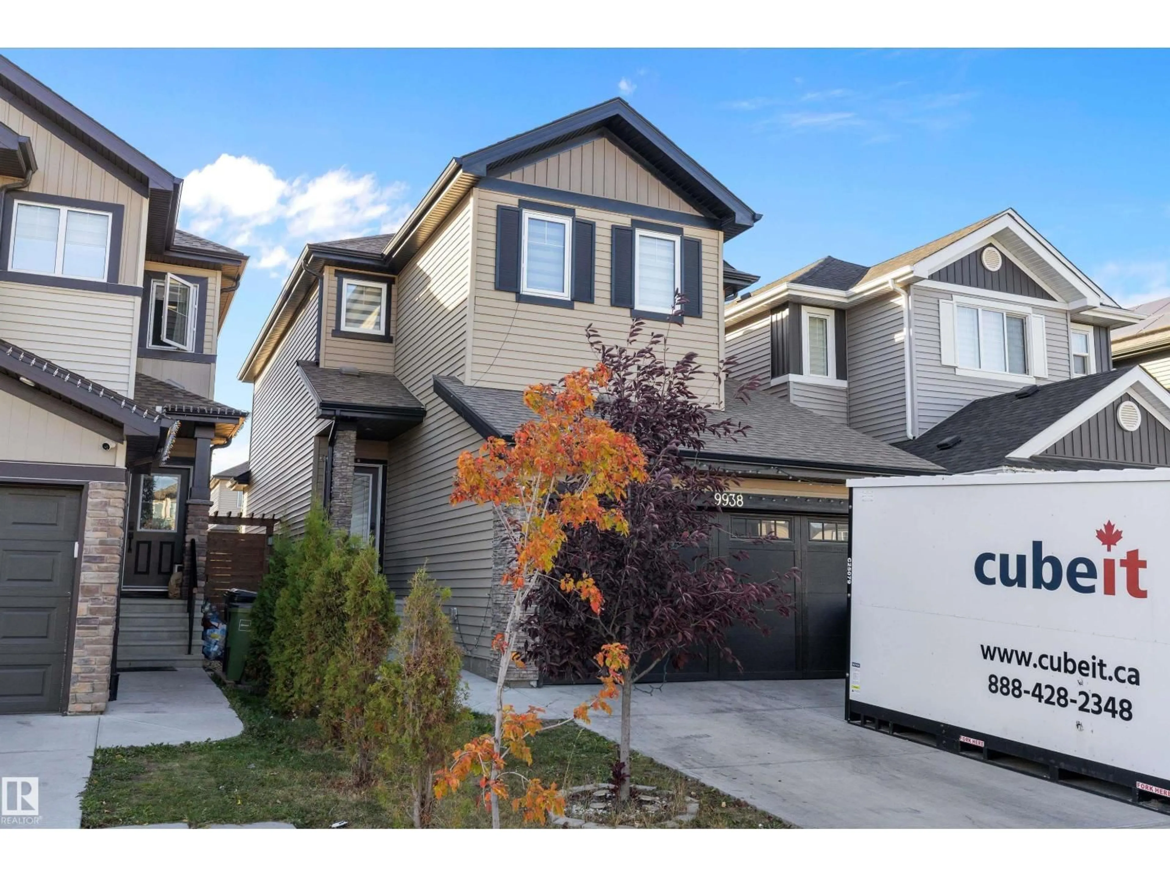 Home with vinyl exterior material, street for NW - 9938 222A ST, Edmonton Alberta T5T7L7