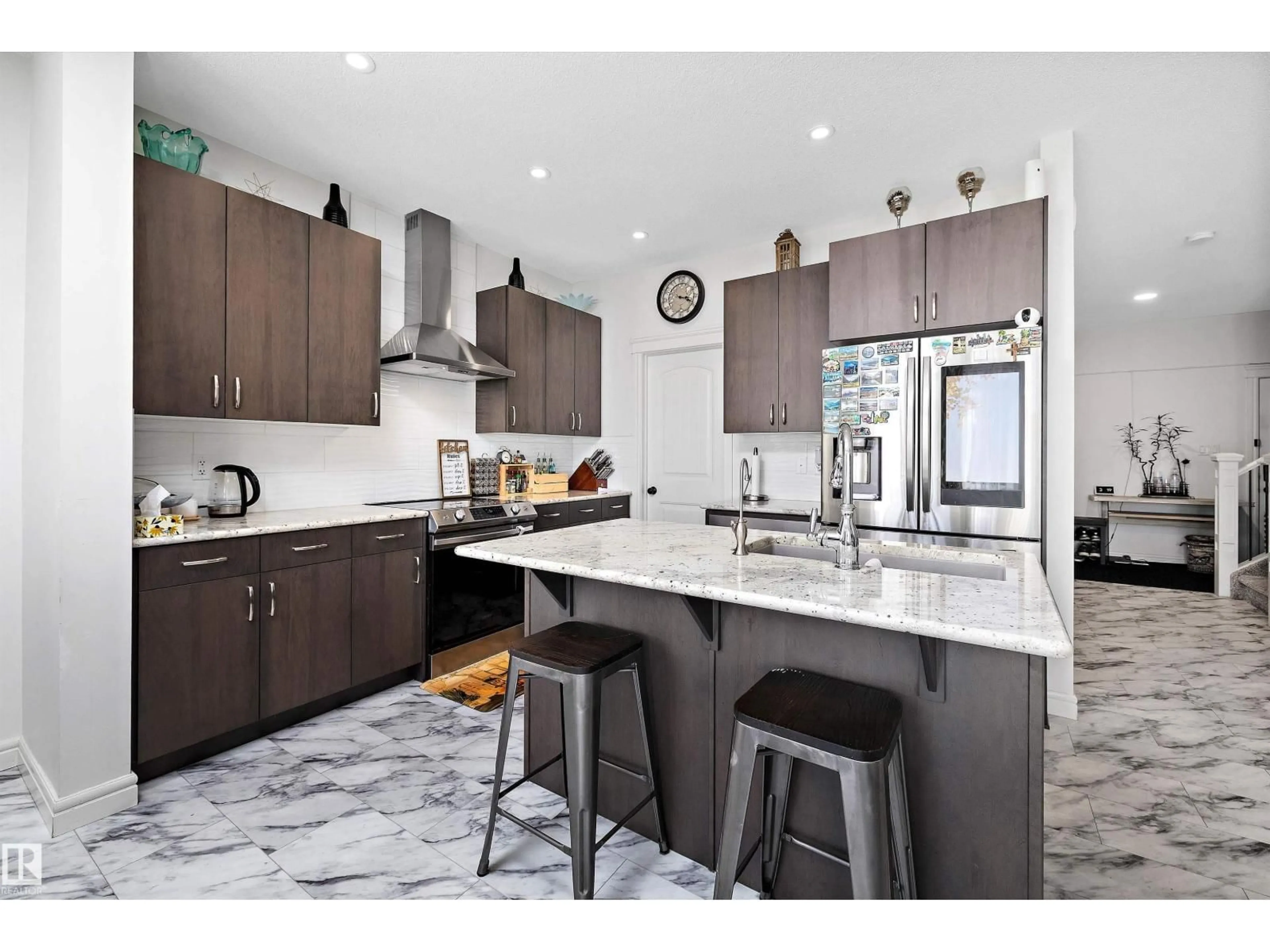 Contemporary kitchen, ceramic/tile floor for NW - 9938 222A ST, Edmonton Alberta T5T7L7
