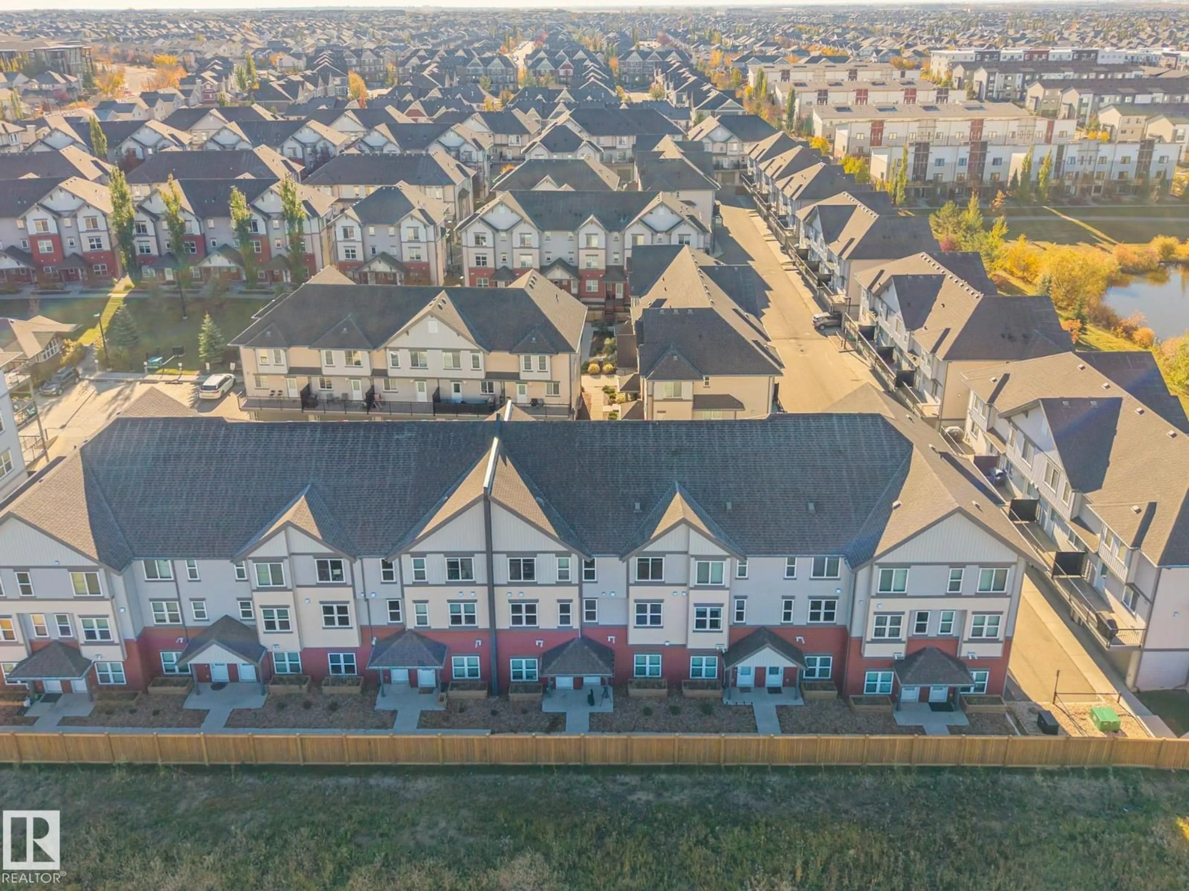 A pic from outside/outdoor area/front of a property/back of a property/a pic from drone, city buildings view from balcony for 71 655 WATT BV SW, Edmonton Alberta T6X0Y2