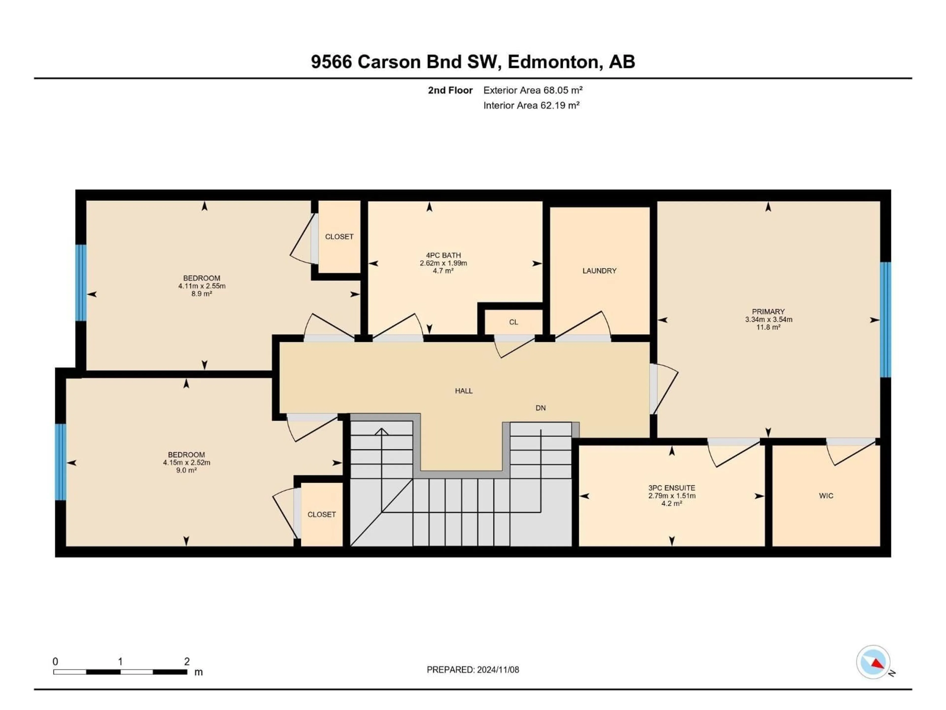 Floor plan for SW - 9566 CARSON BN, Edmonton Alberta T6W5H6