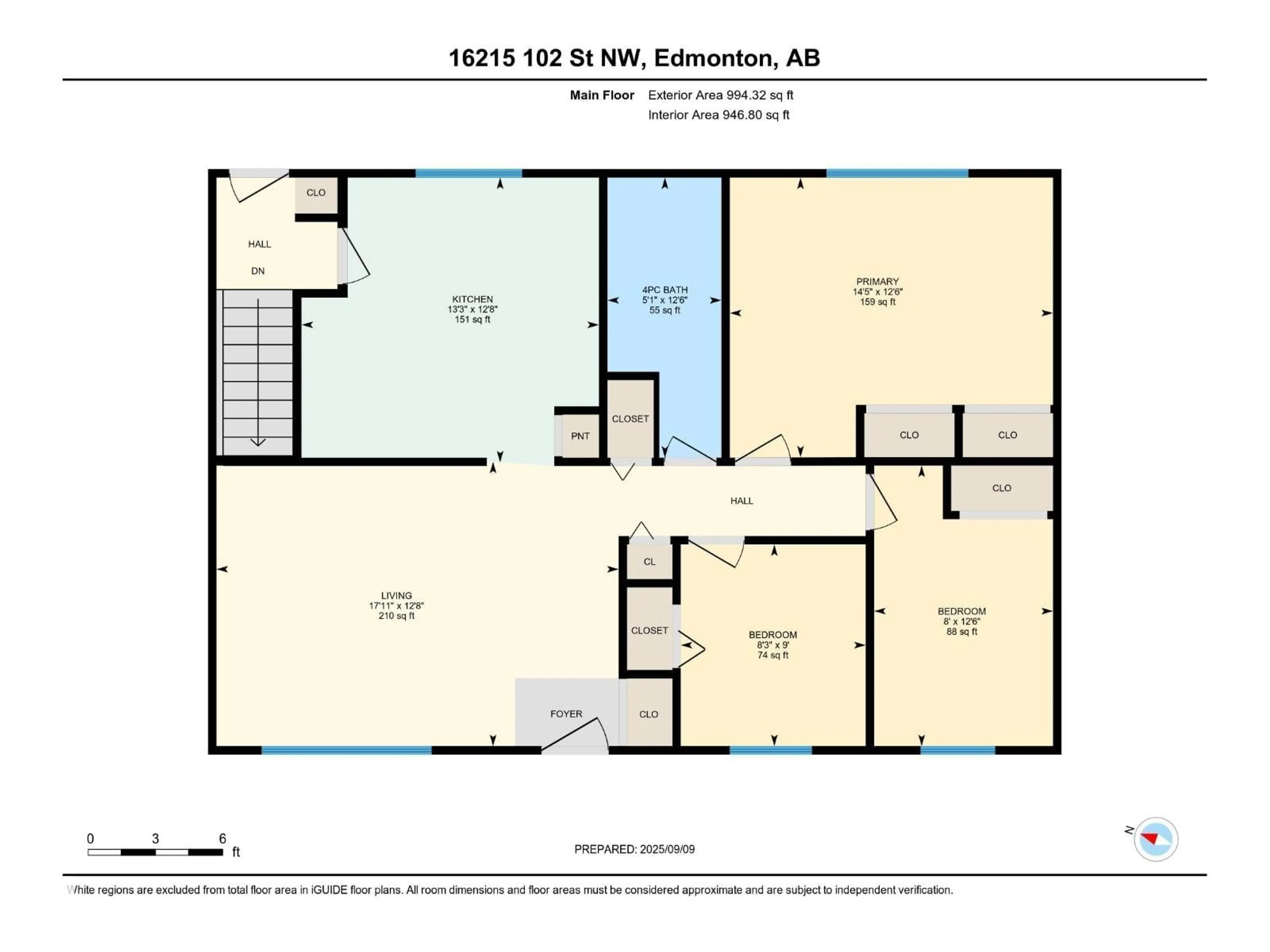 Floor plan for NW - 16215 102 ST, Edmonton Alberta T5X2G8