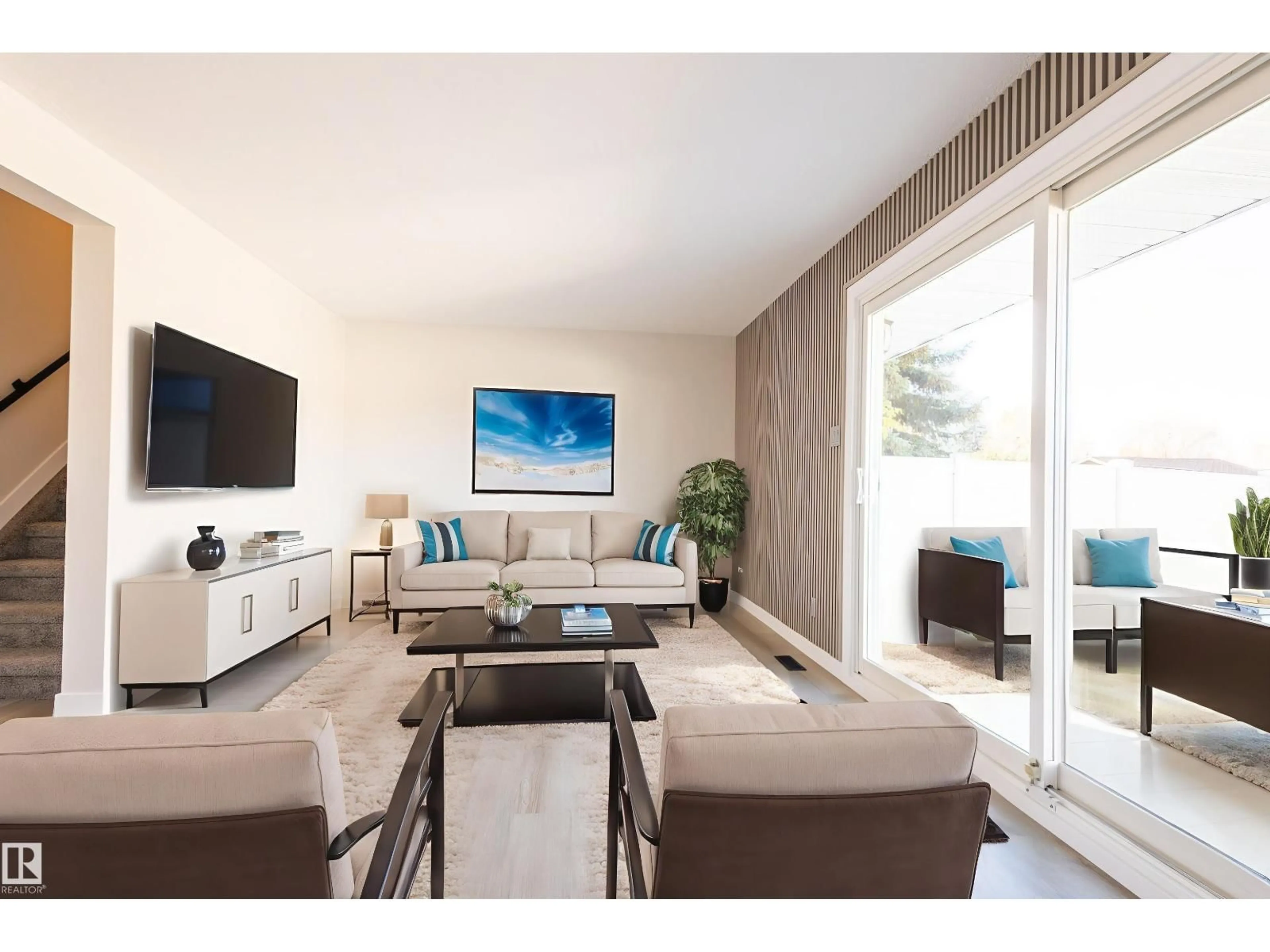 Living room with furniture, unknown for 11516 139 AV, Edmonton Alberta T5X3L4