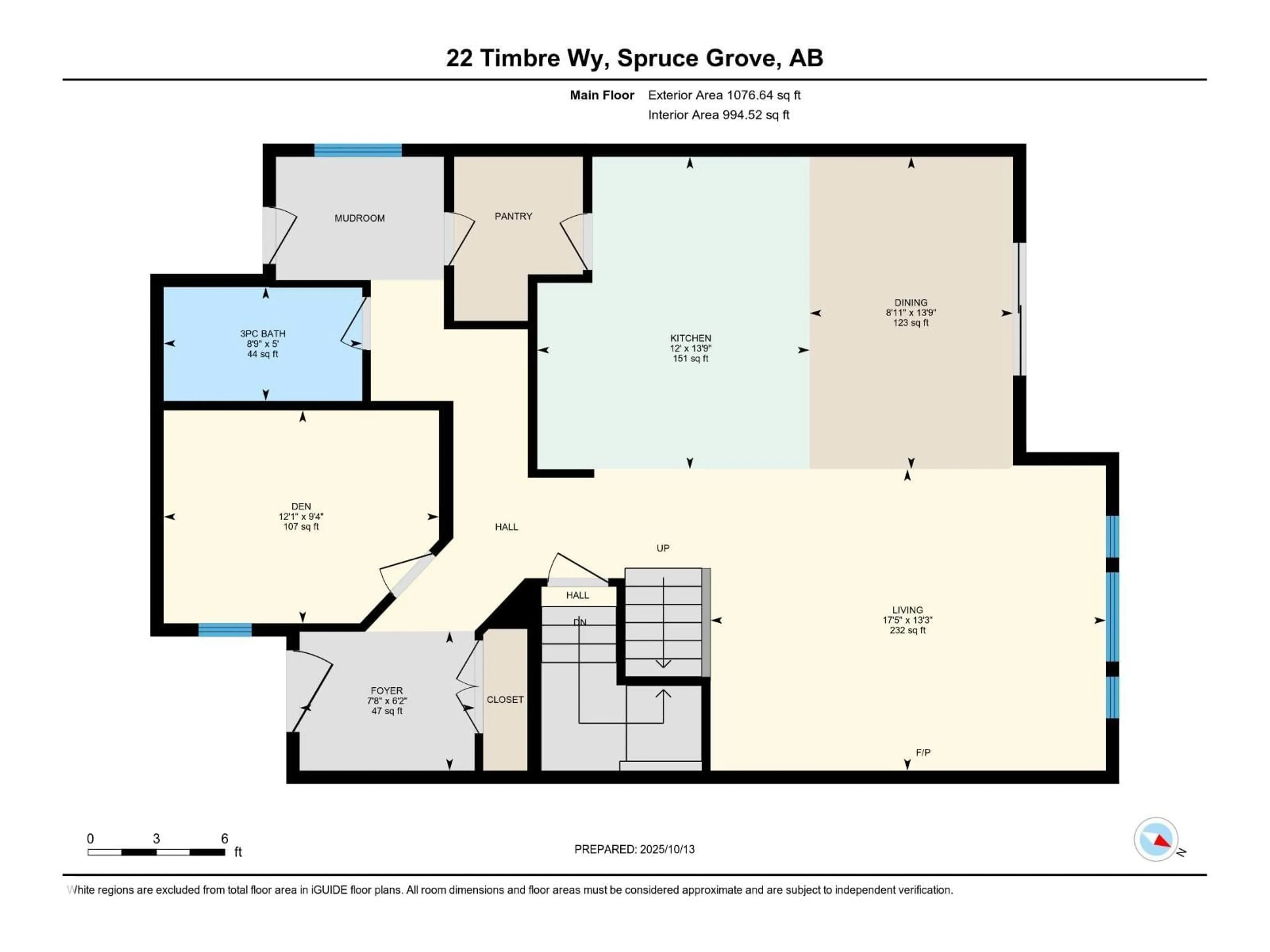 Floor plan for 22 TIMBRE WY, Spruce Grove Alberta T7X0A7