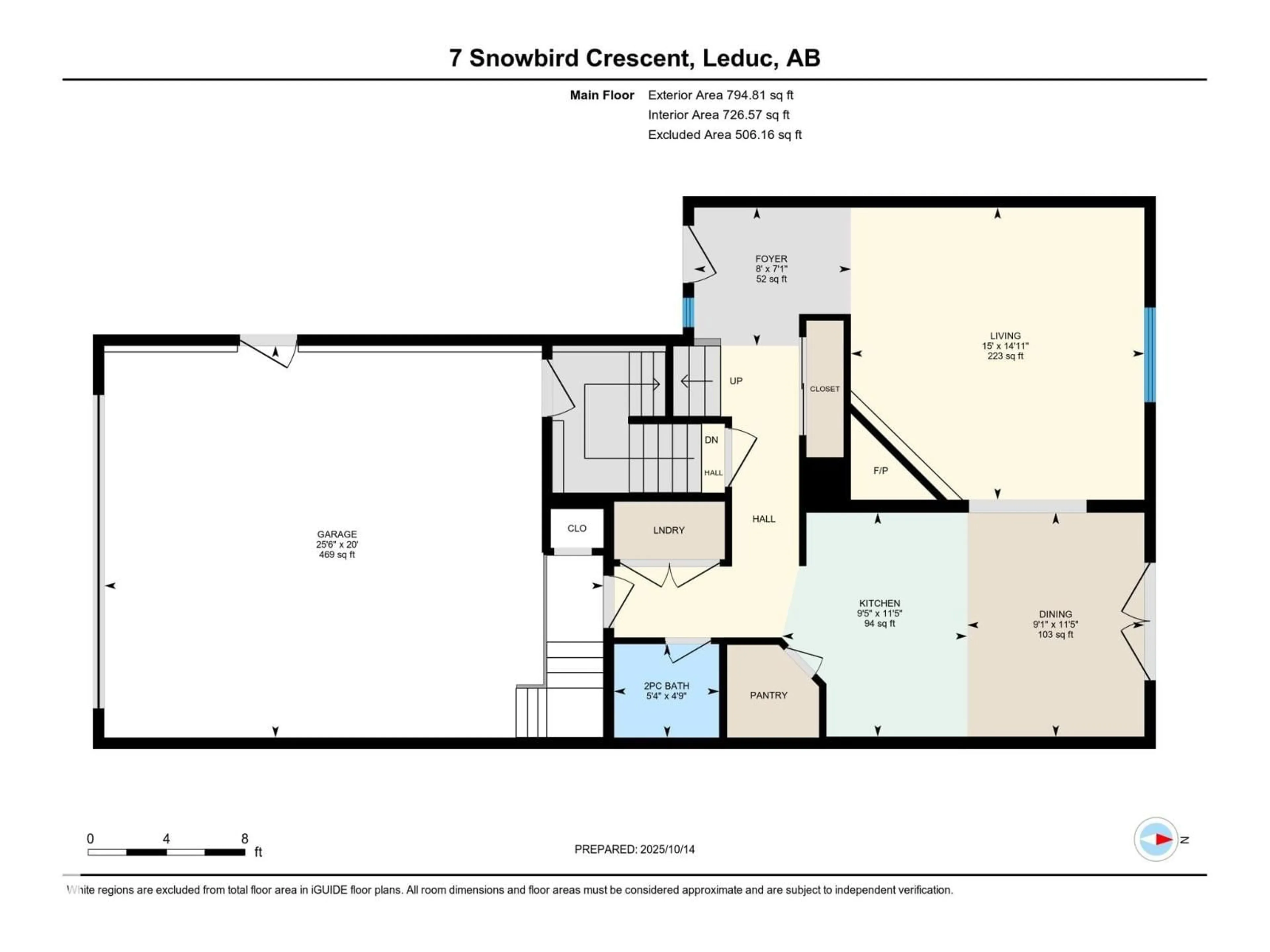 Floor plan for 7 SNOWBIRD CRES, Leduc Alberta T9E0H5