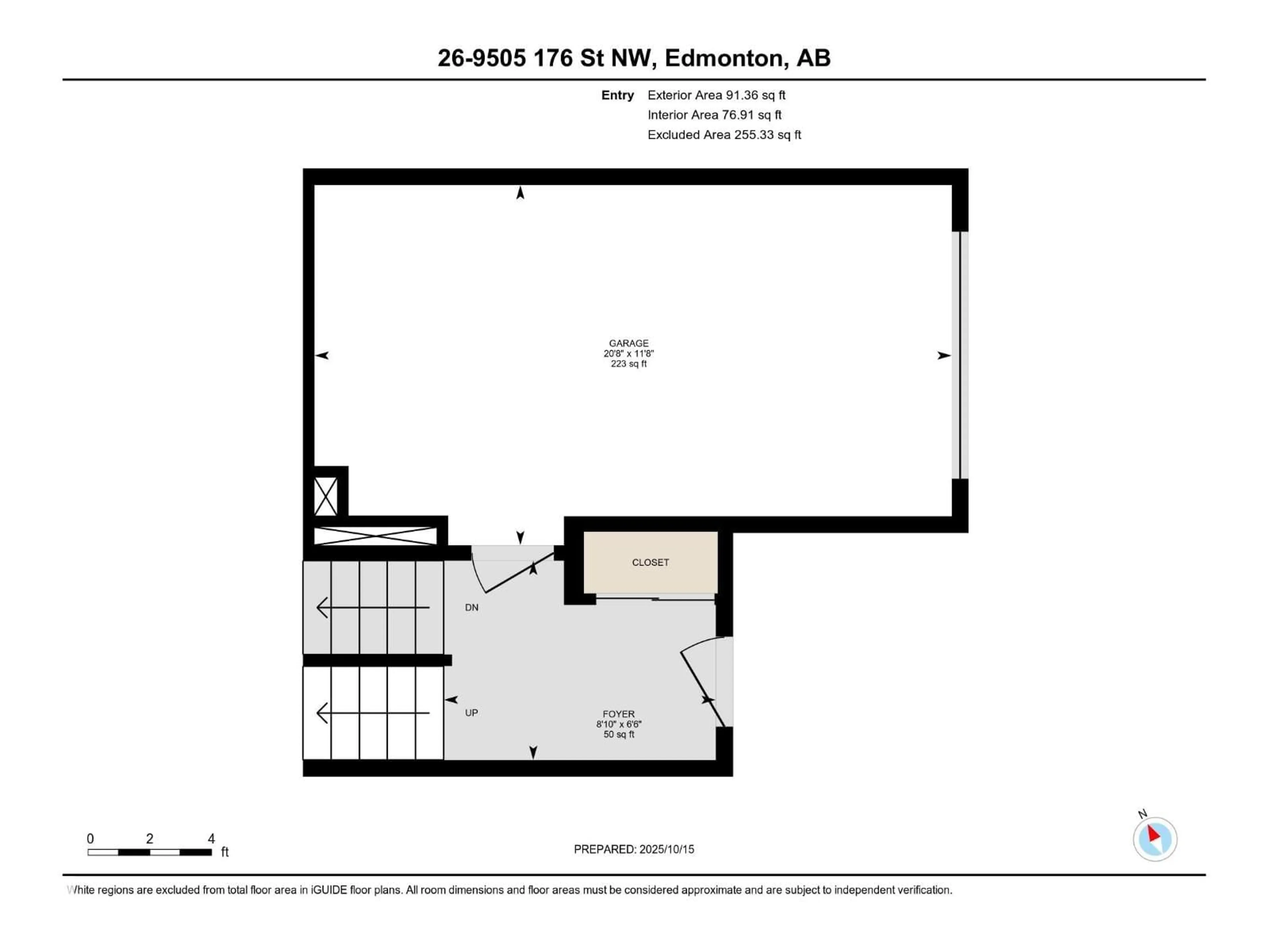 Floor plan for #26 - 9505 176 ST, Edmonton Alberta T5T5Z4