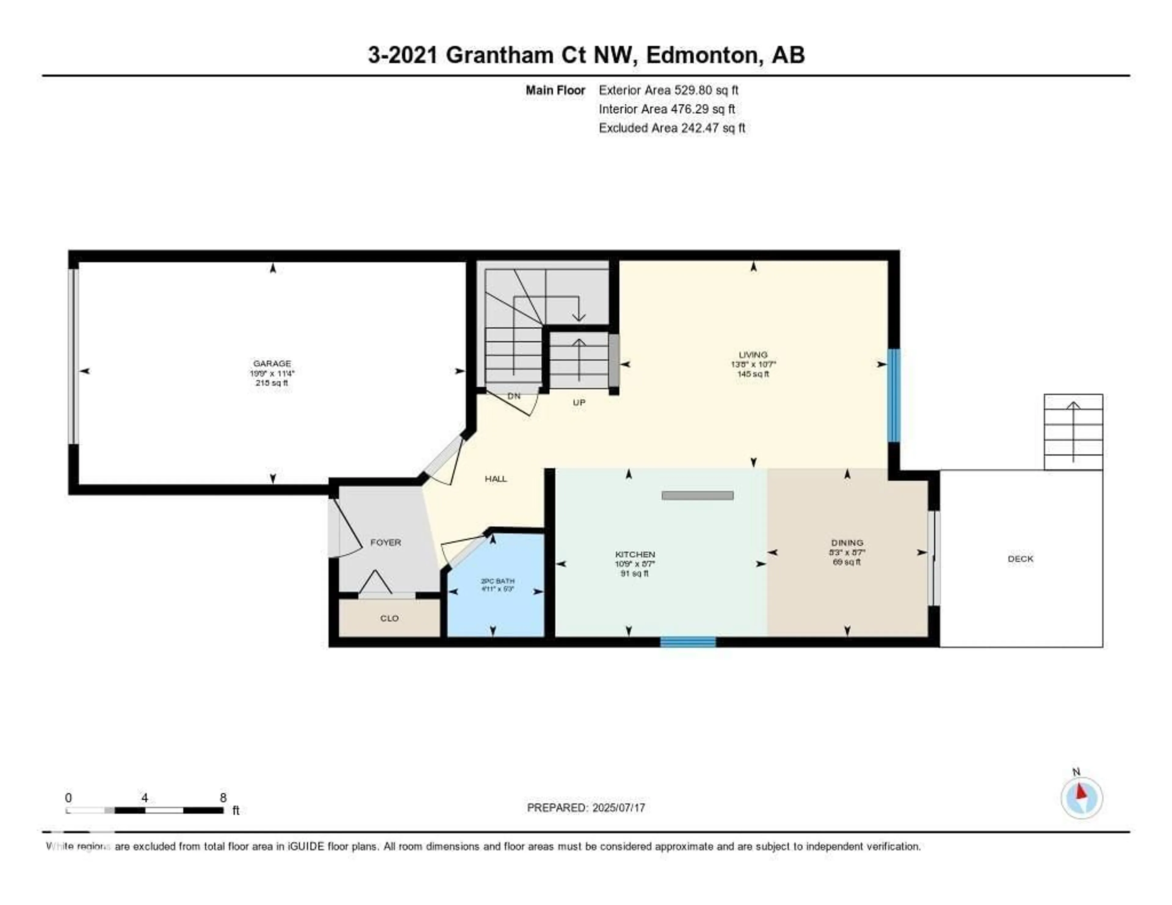 Floor plan for #3 - 2021 GRANTHAM CO, Edmonton Alberta T5T6V7