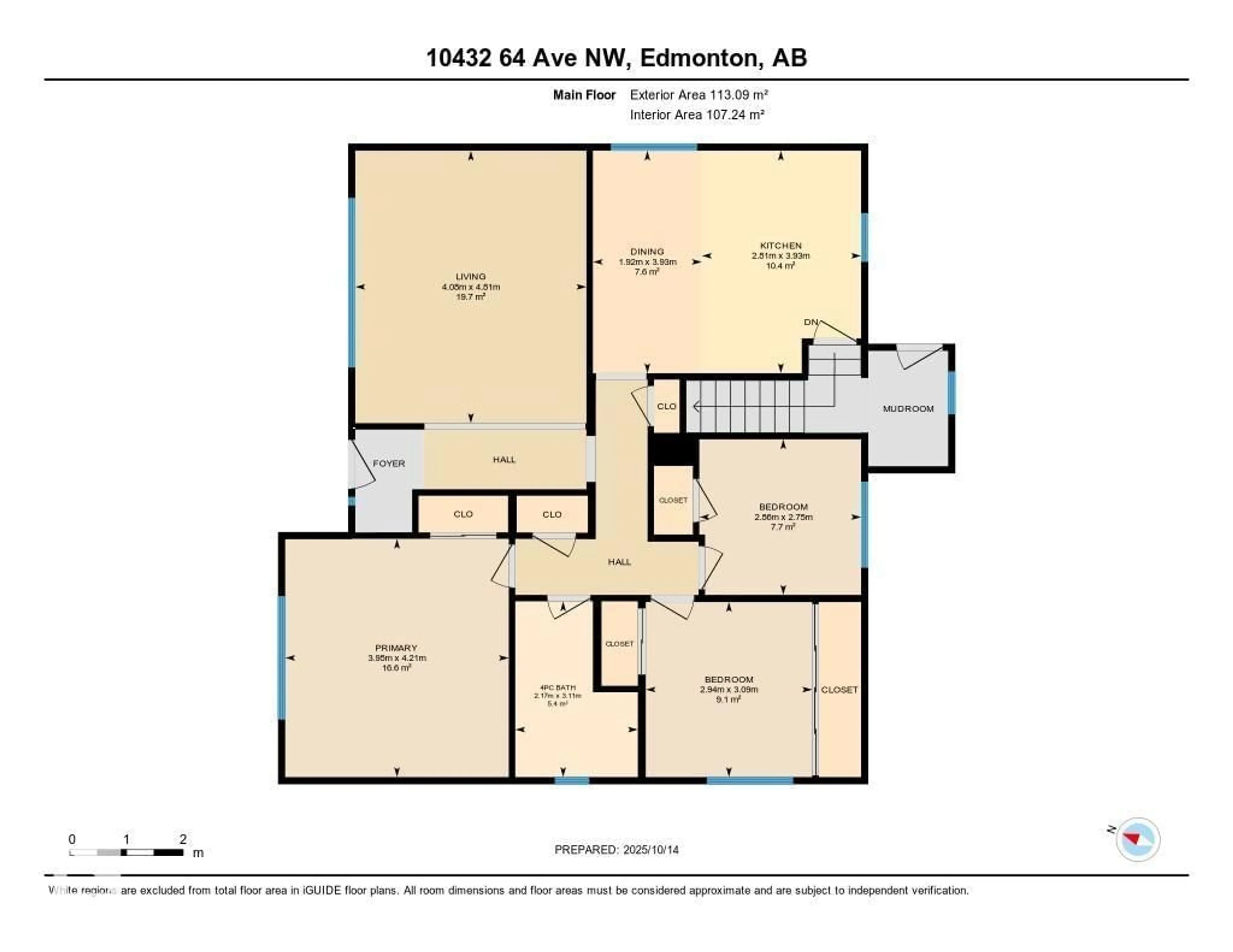 Floor plan for 10432 64 AV, Edmonton Alberta T6H1S7