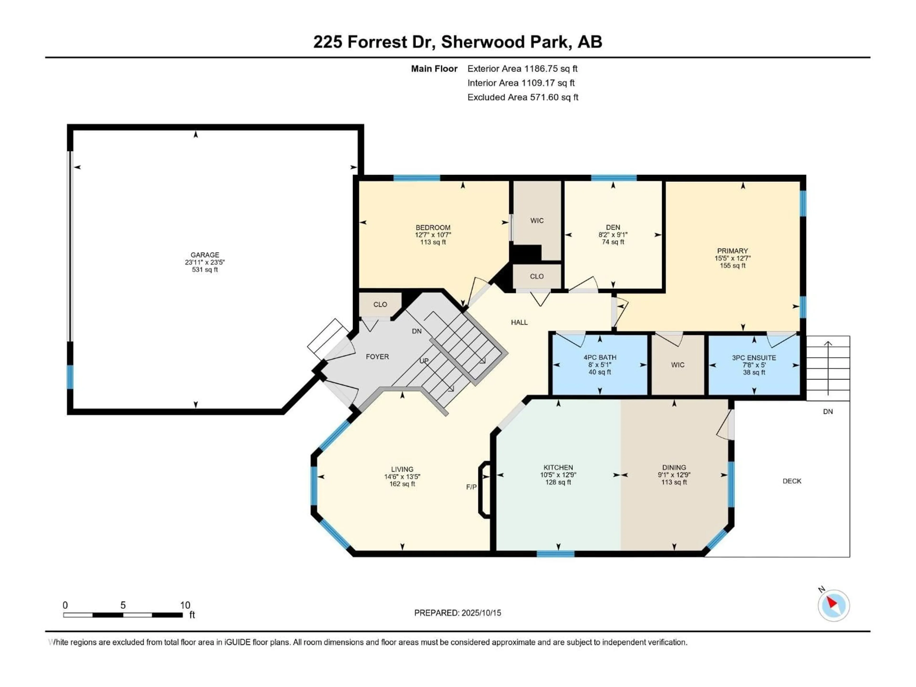 Floor plan for 225 FORREST DR, Sherwood Park Alberta T8A6G6