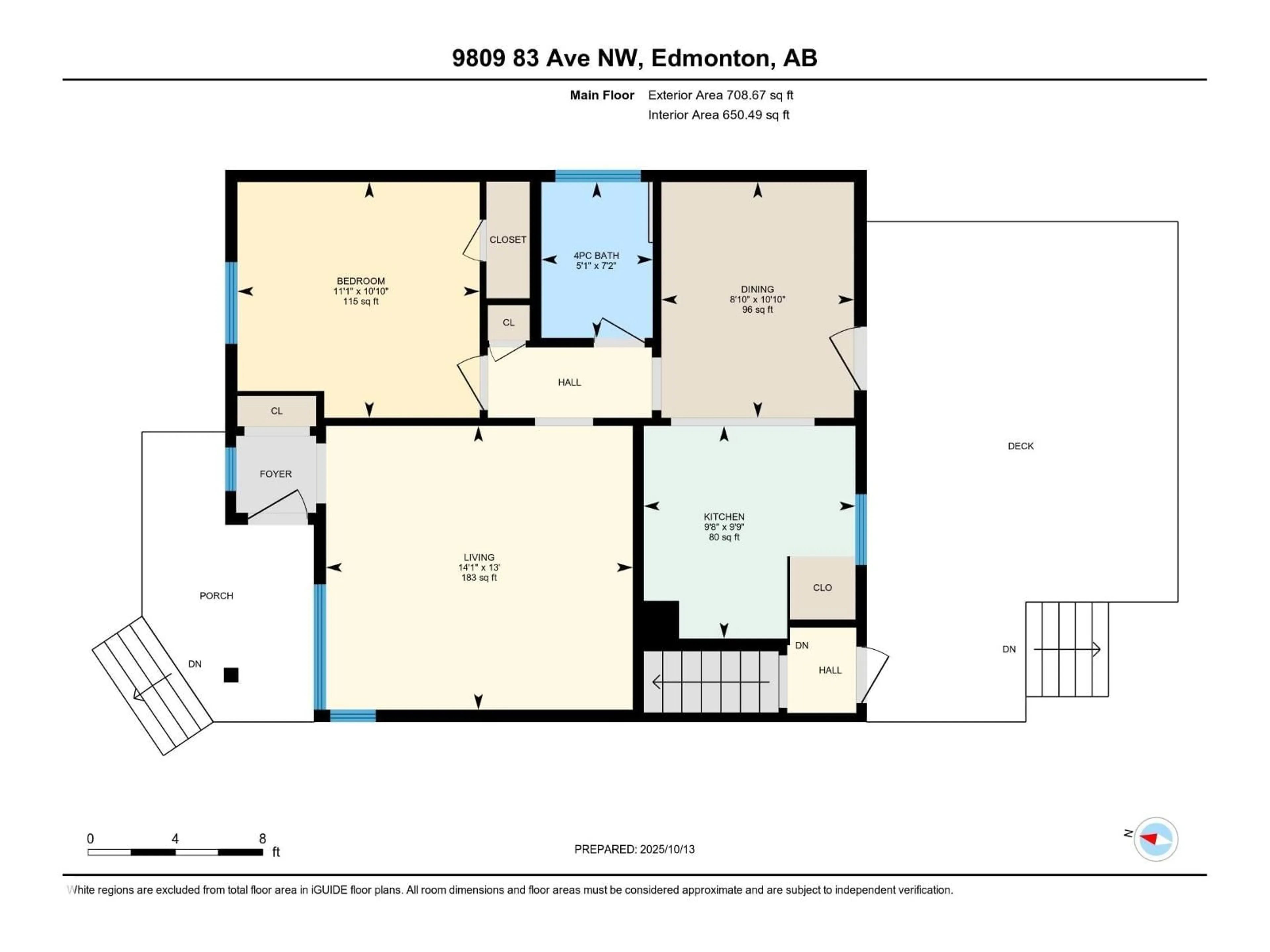 Floor plan for NW - 9809 83 AV, Edmonton Alberta T6E2B8