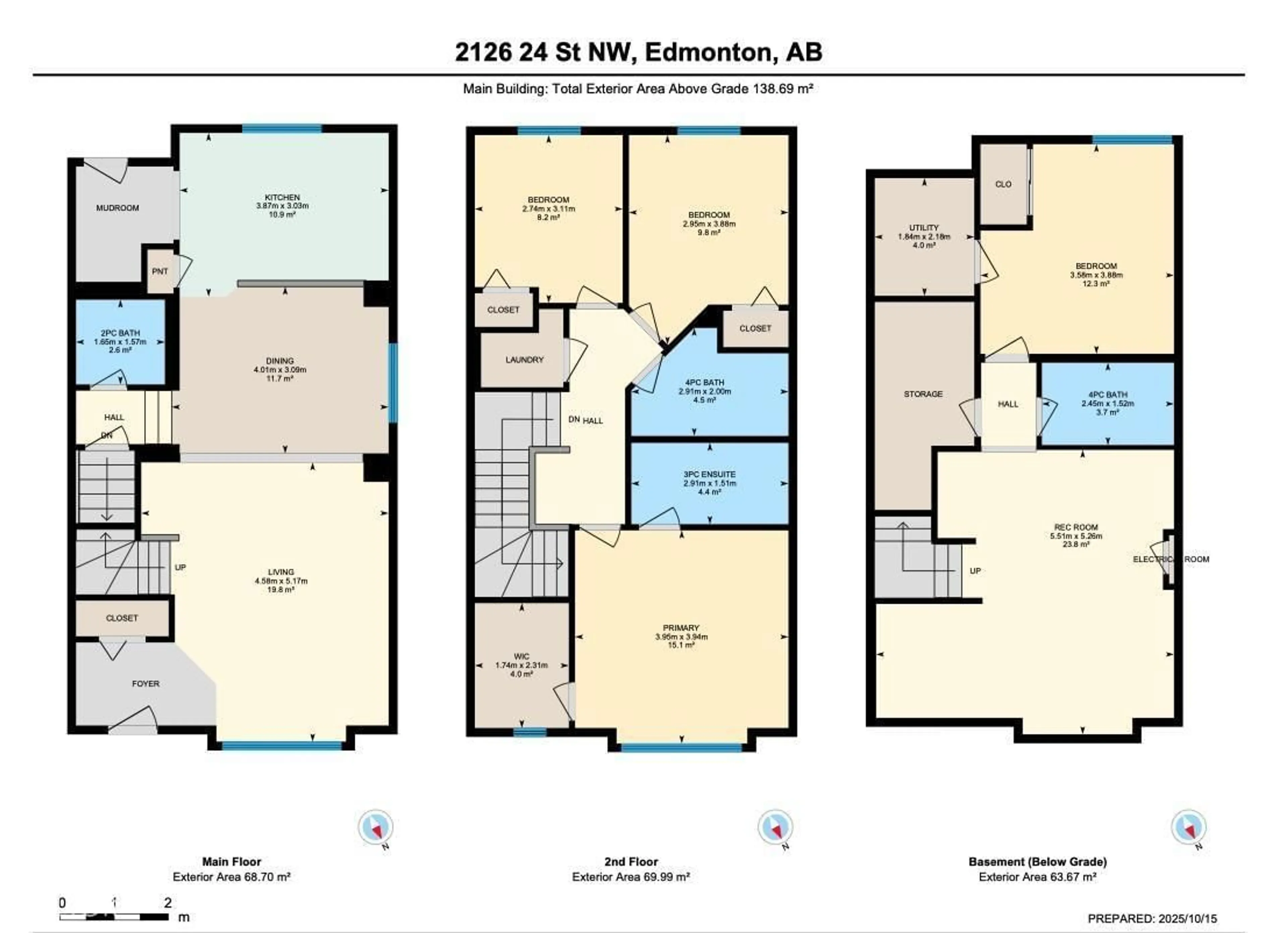 Floor plan for 2126 24 ST, Edmonton Alberta T6T0Y4