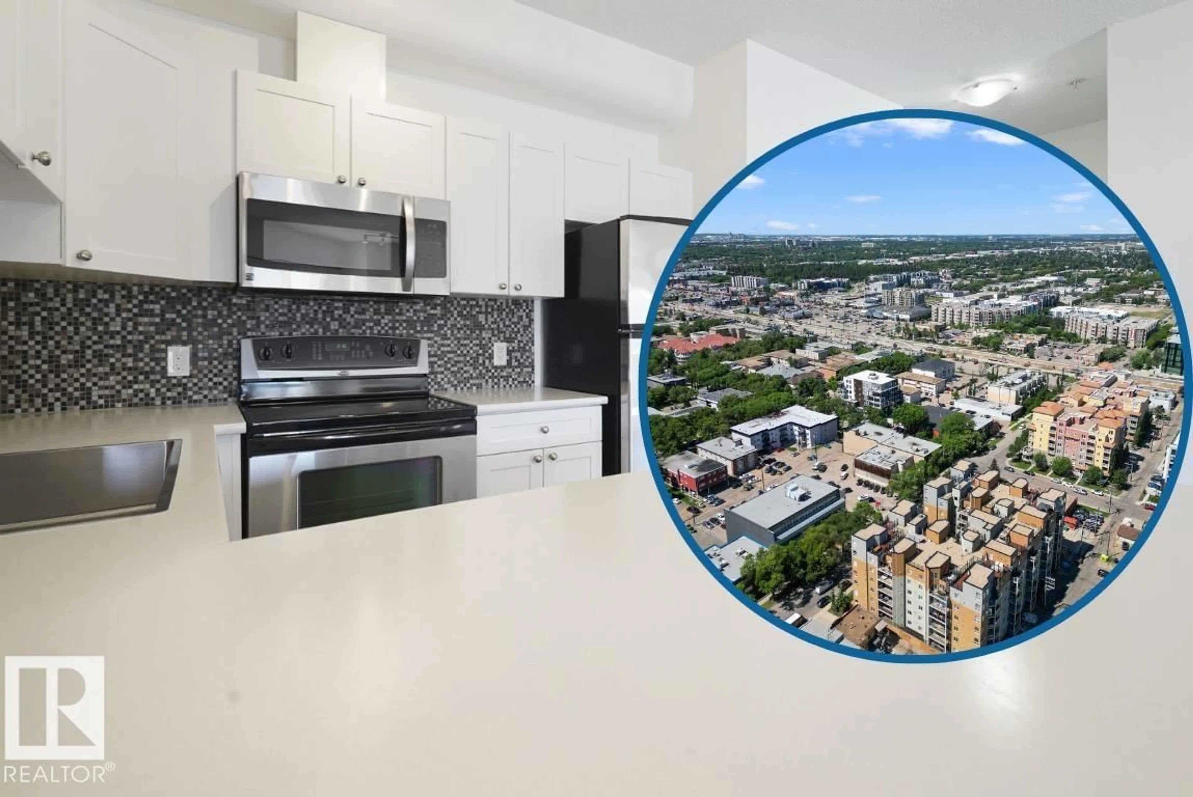 Open concept kitchen, unknown for #414 - 10235 112 ST, Edmonton Alberta T5K1M7