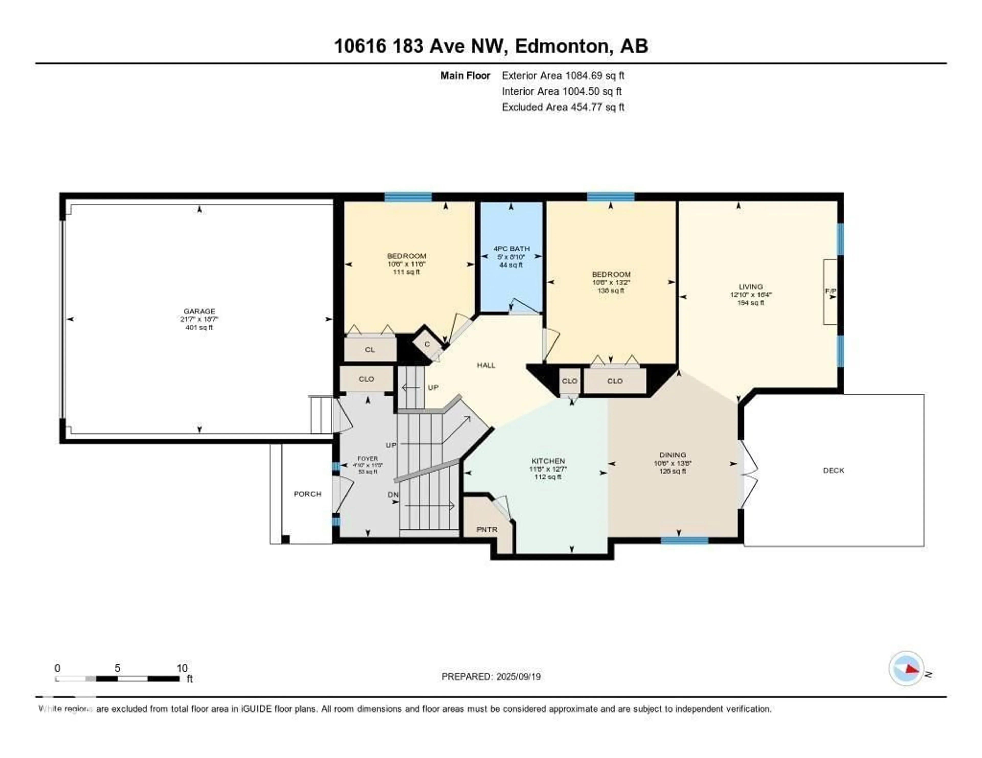 Floor plan for NW - 10616 183 AV, Edmonton Alberta T5X6G5