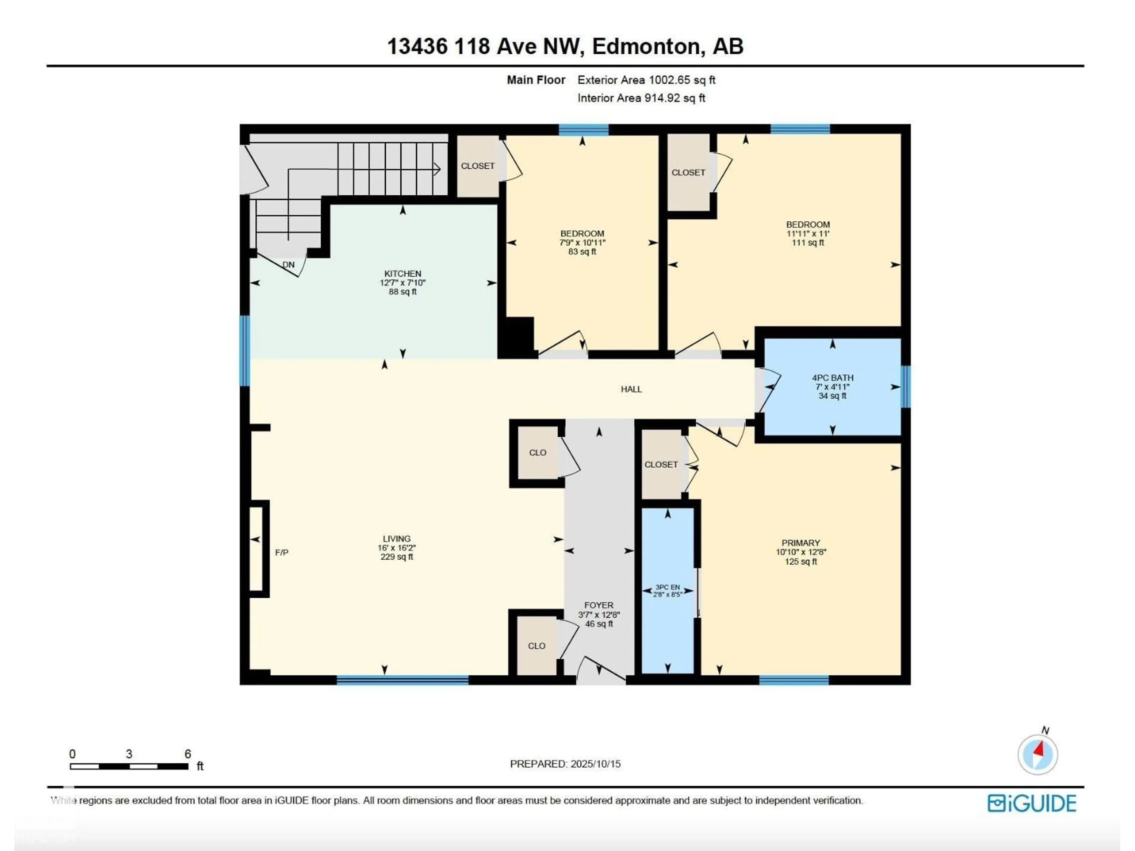Floor plan for 13436 118 AV, Edmonton Alberta T5L2L8