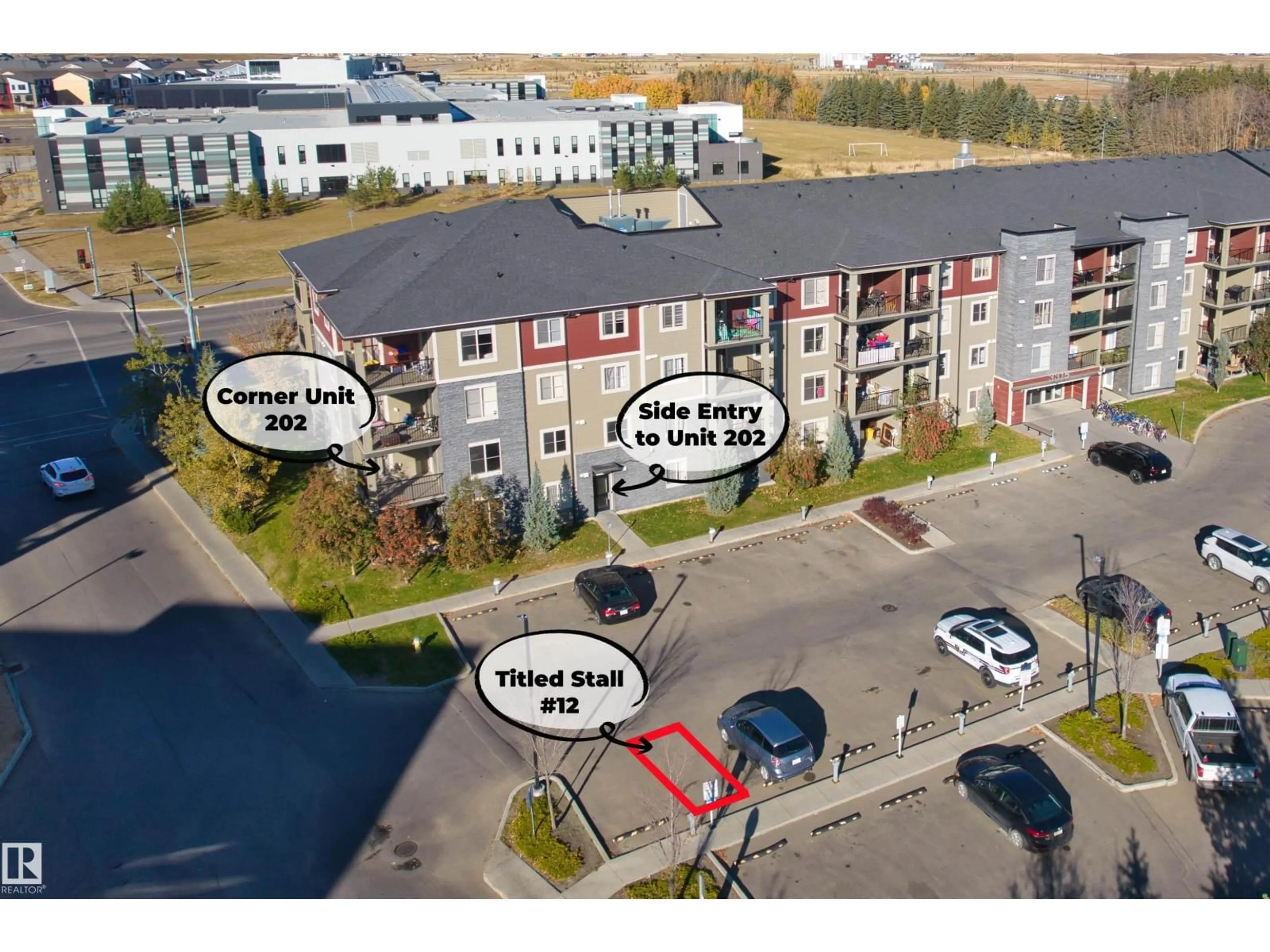 A pic from outside/outdoor area/front of a property/back of a property/a pic from drone, unknown for 202 - 3315 JAMES MOWATT TR, Edmonton Alberta T6W3L9