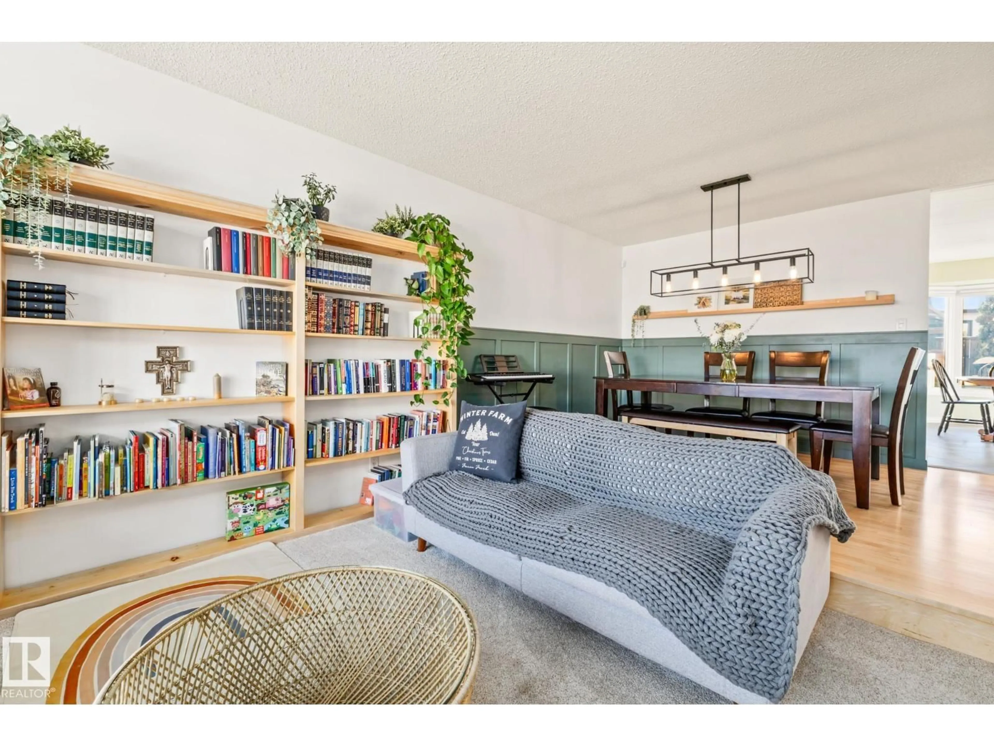 Living room with furniture, unknown for NW - 18215 62B AV, Edmonton Alberta T5T3J9