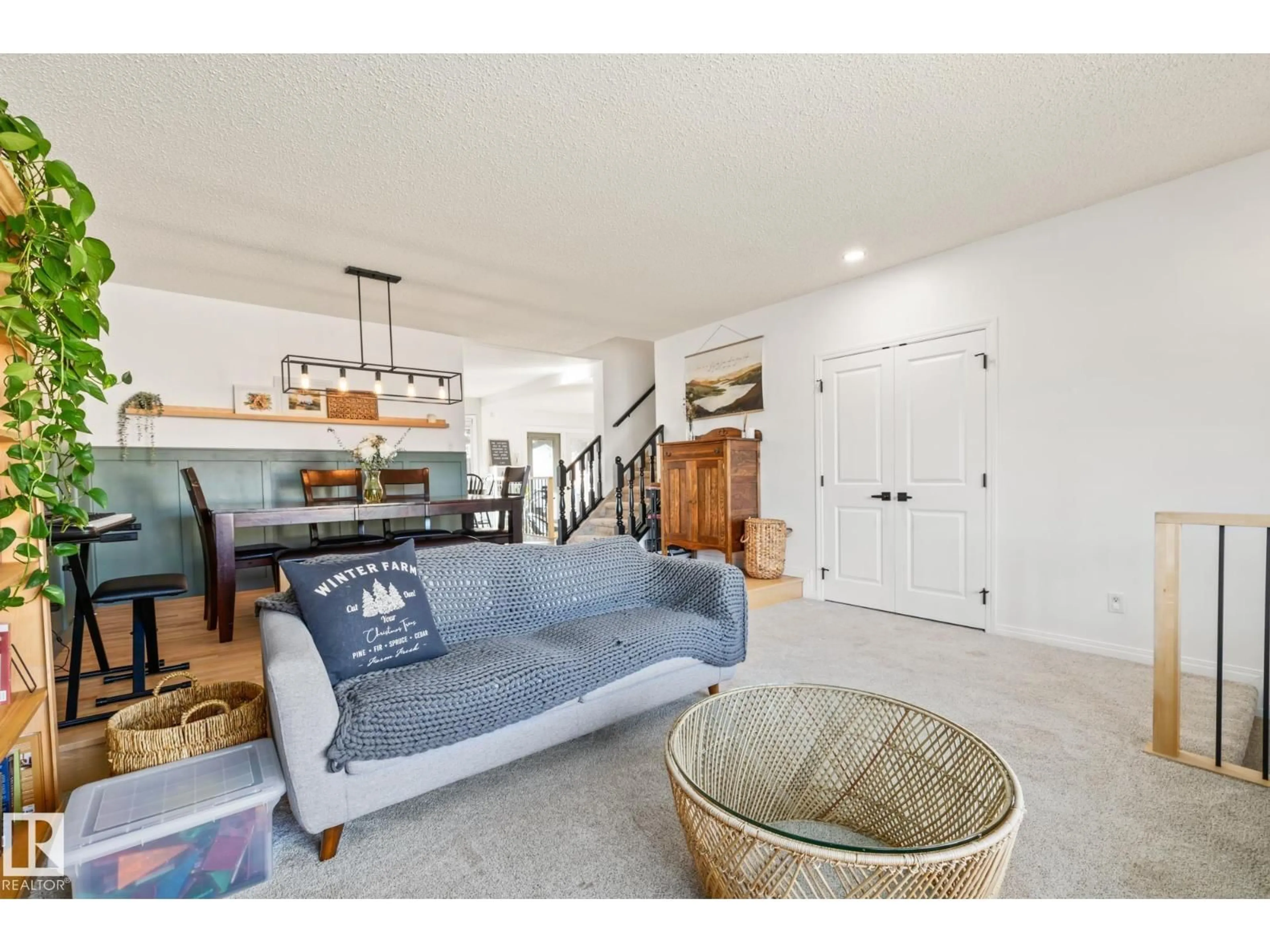 Living room with furniture, unknown for NW - 18215 62B AV, Edmonton Alberta T5T3J9