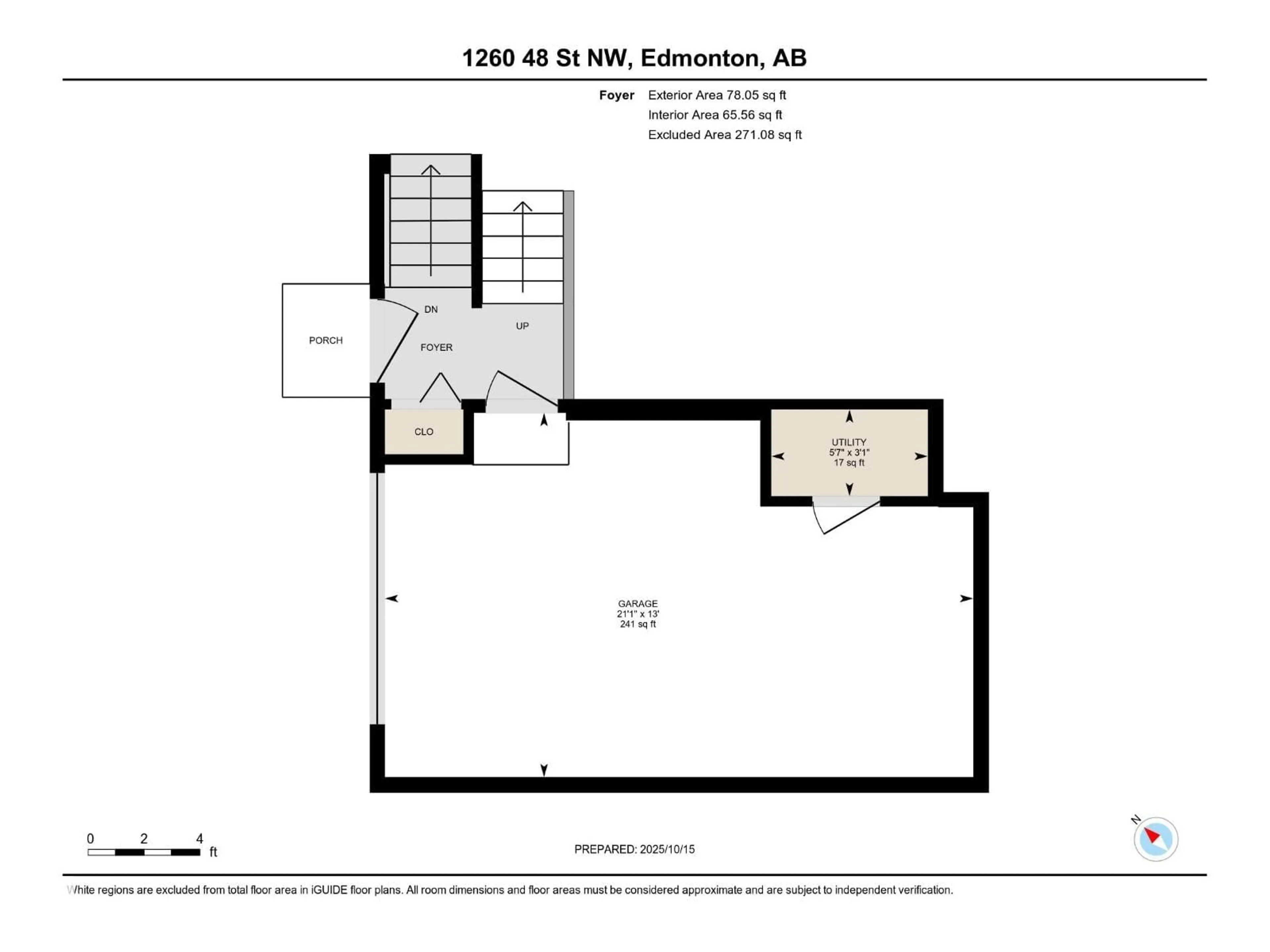 Floor plan for 1260 48 ST, Edmonton Alberta T6L6R6