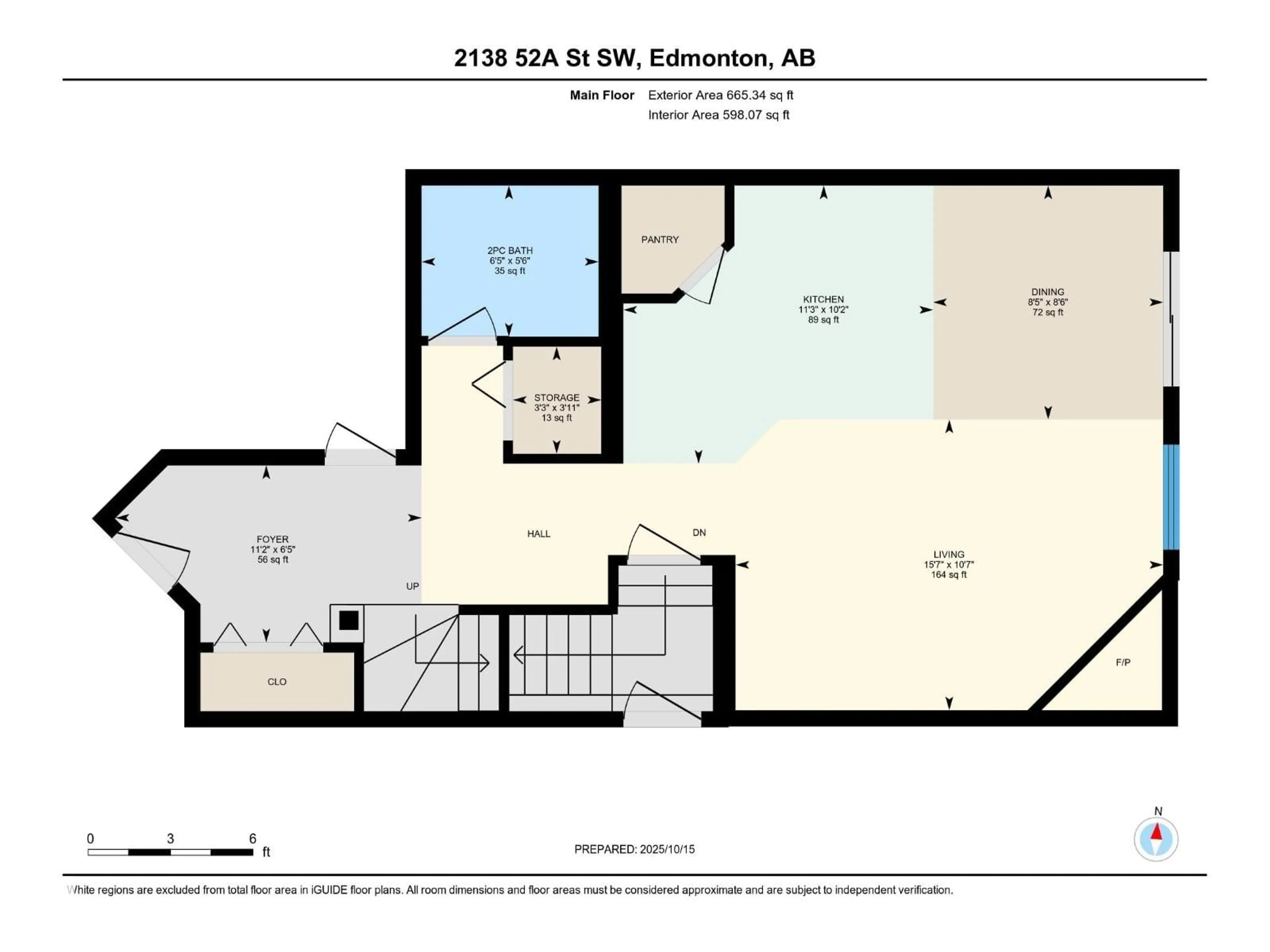 Floor plan for SW - 2138 52A ST, Edmonton Alberta T6X1X4