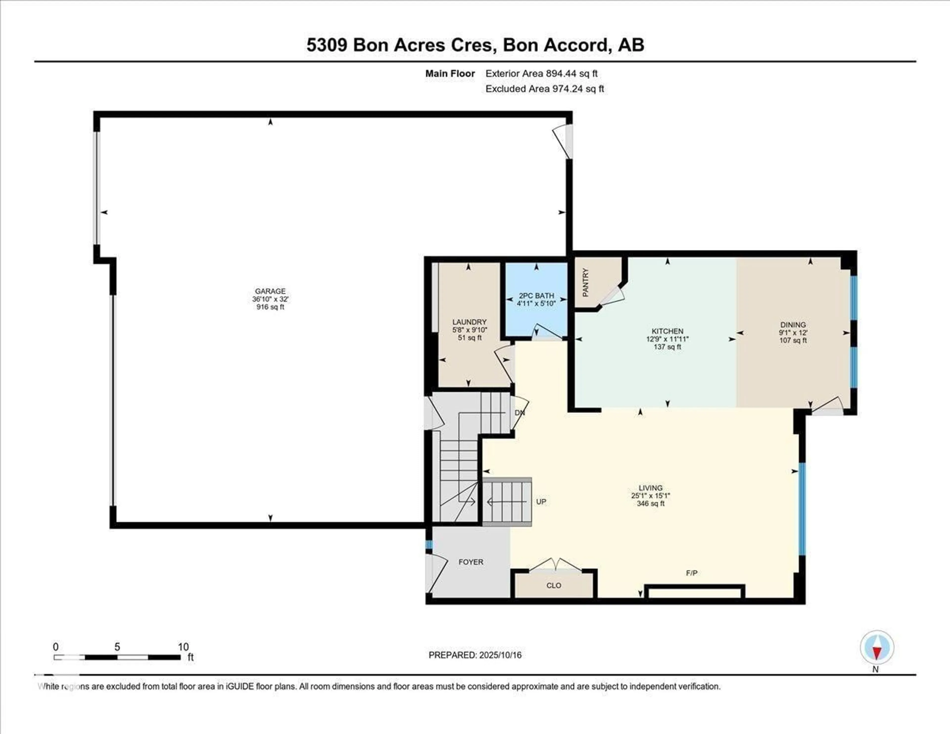Floor plan for 5309 BON ACRES CR, Bon Accord Alberta T0A0K0