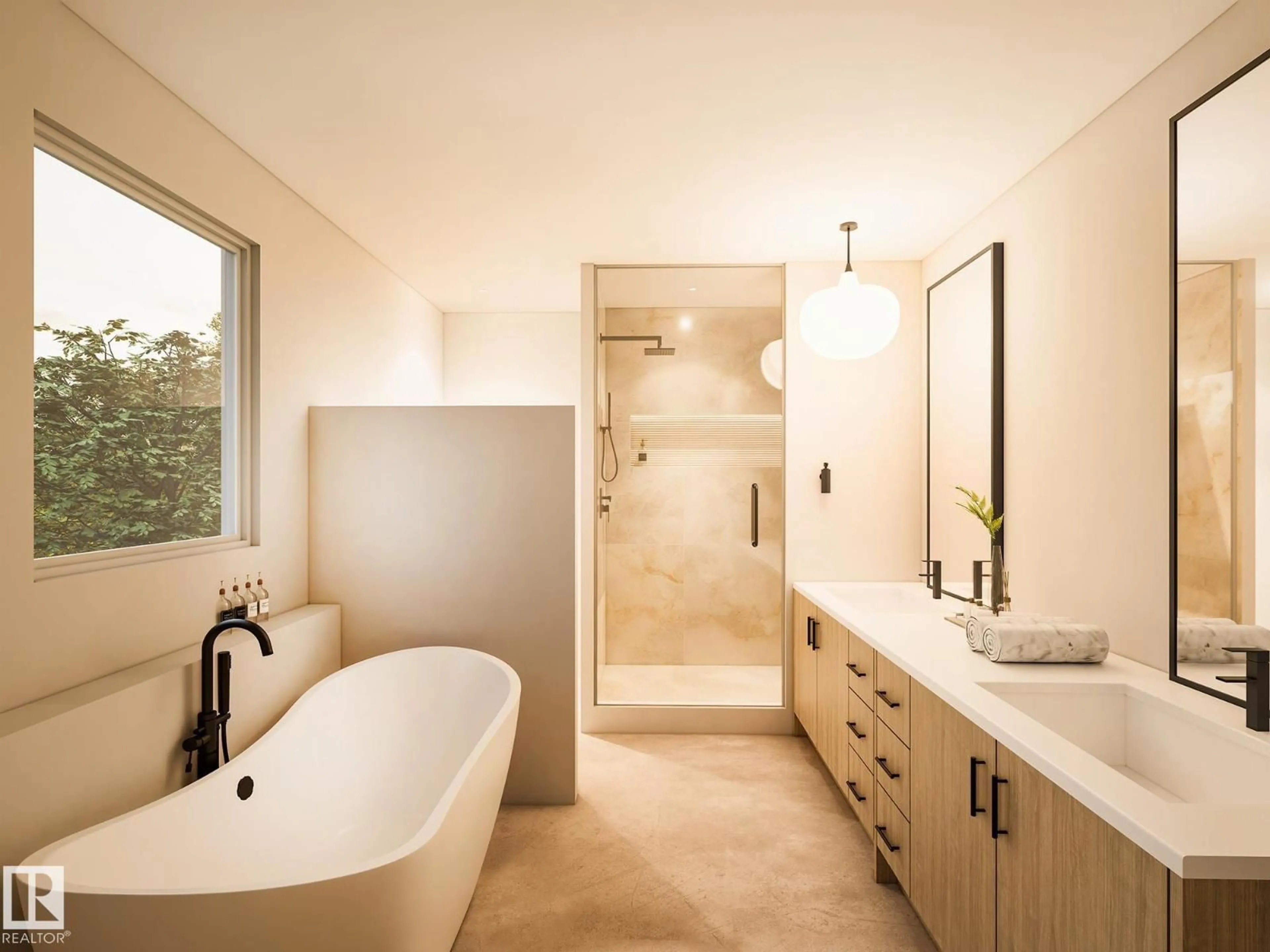 Contemporary bathroom, ceramic/tile floor for NW - 6303 109B AV, Edmonton Alberta T6A1S7