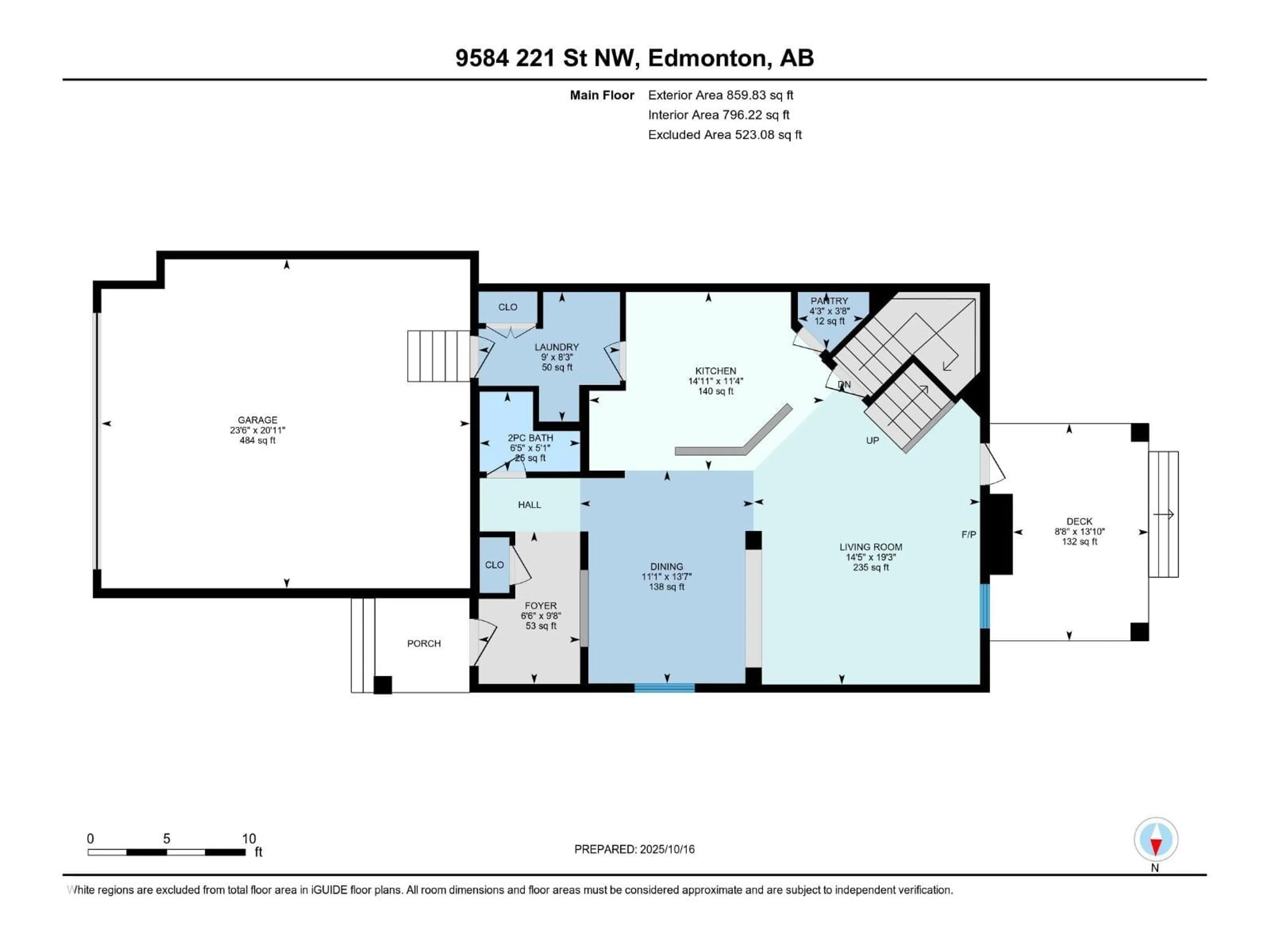 Floor plan for NW - 9584 221 ST, Edmonton Alberta T5T4A8